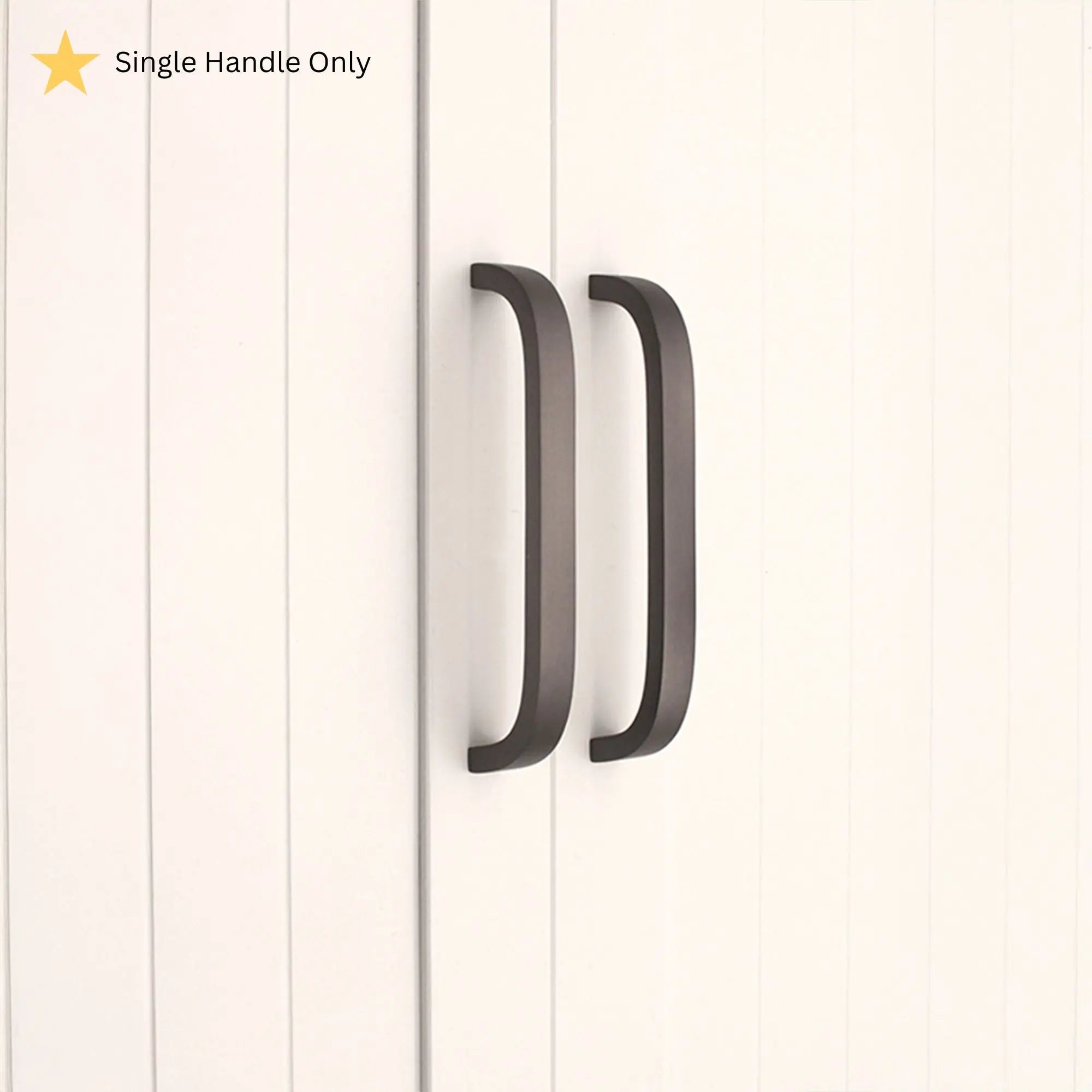 Curve Bar Cabinet Handle Gunmetal Grey Small Spira