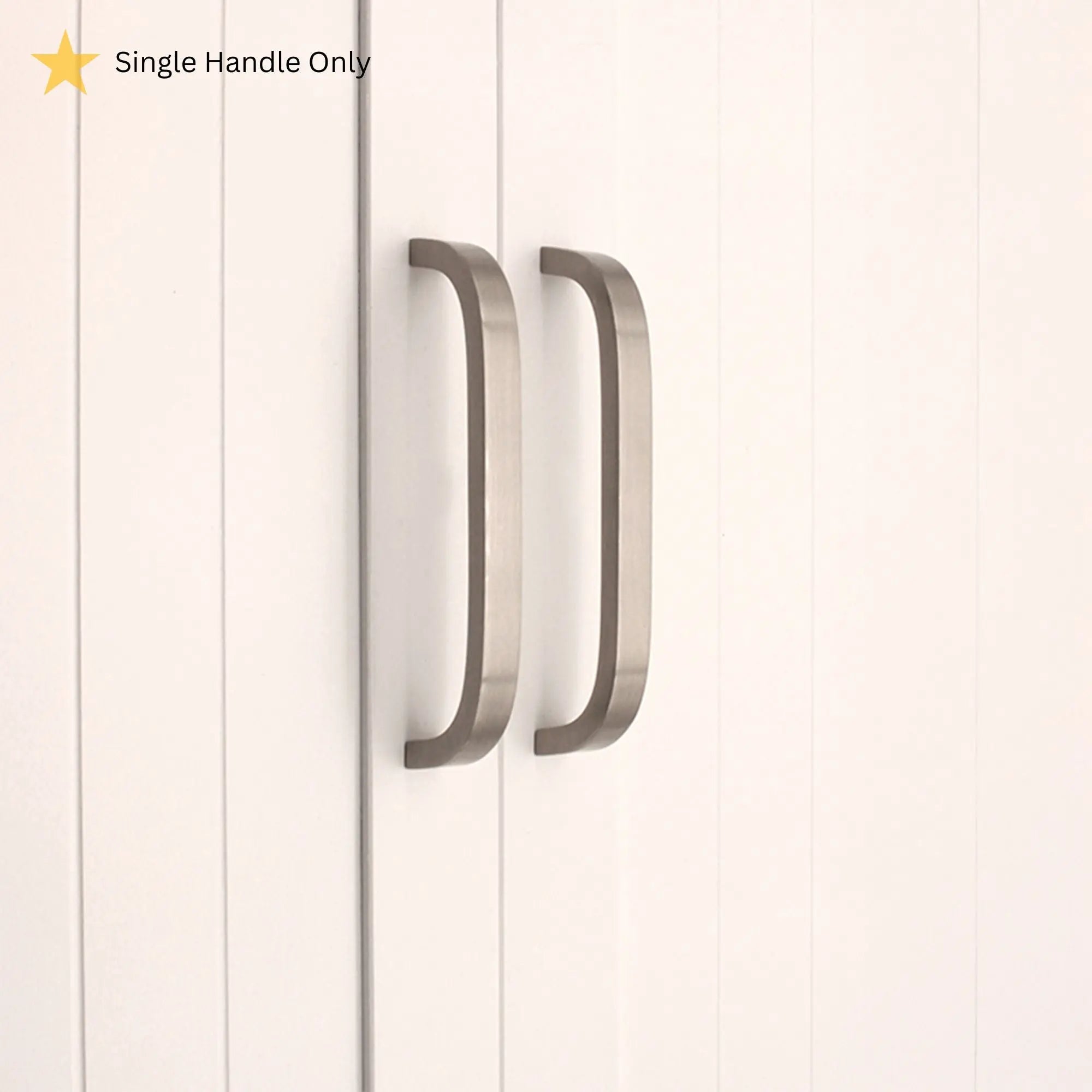 Curve Bar Cabinet Handle Satin Silver Small Spira
