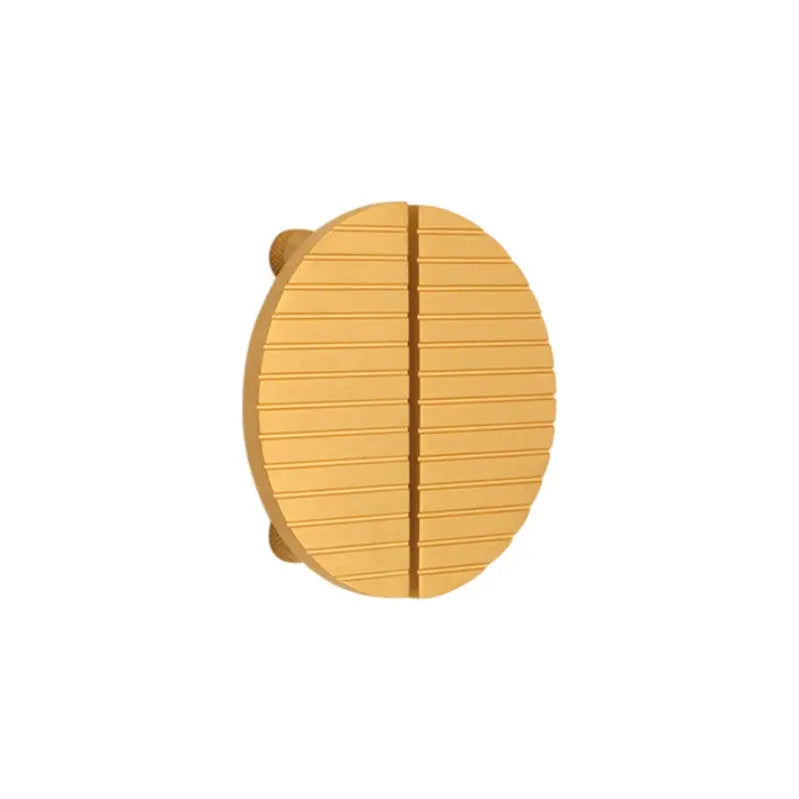 Striped Half Moon Door Handles Satin Brass Small Spira