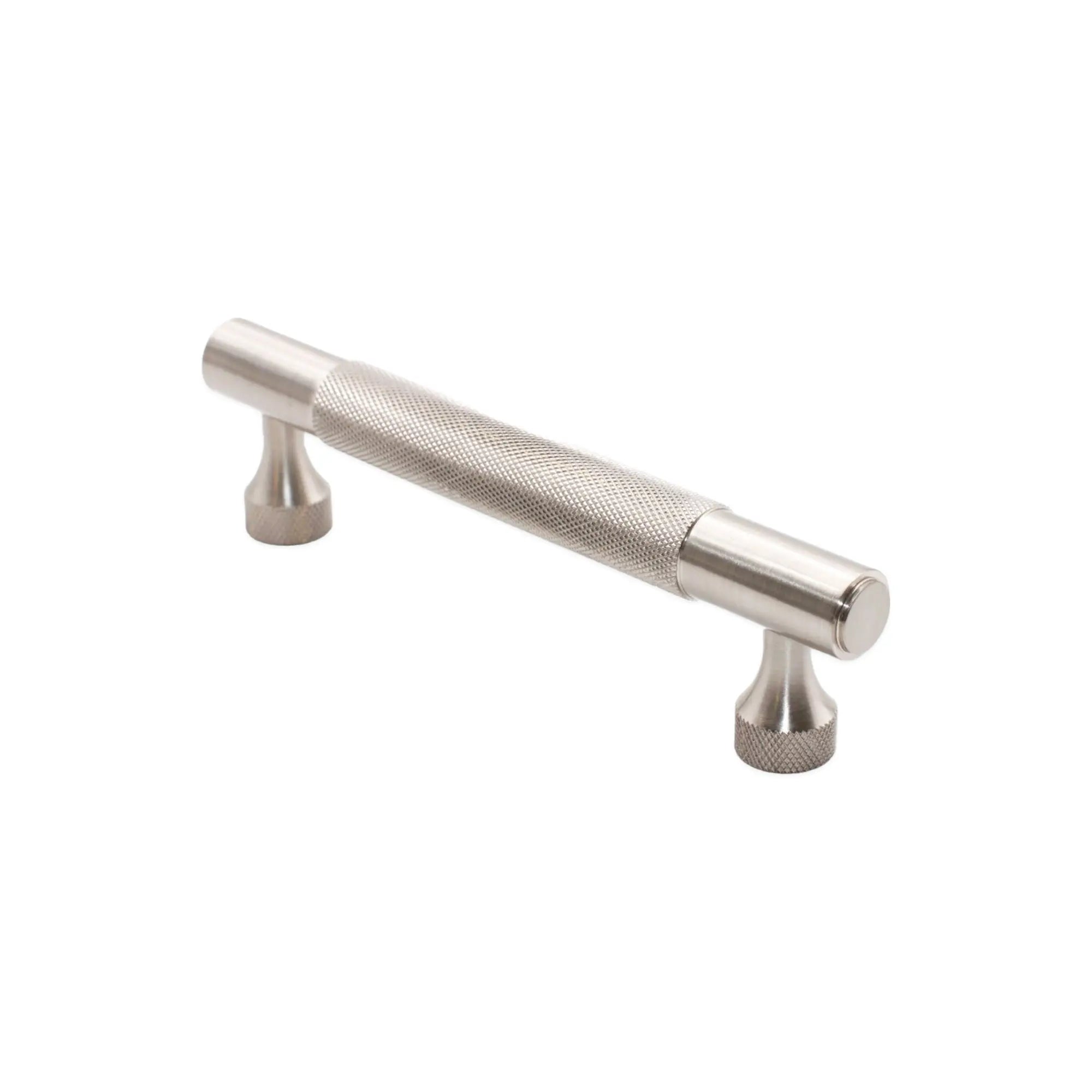 Knurled Bar Handles Small Satin Silver Spira