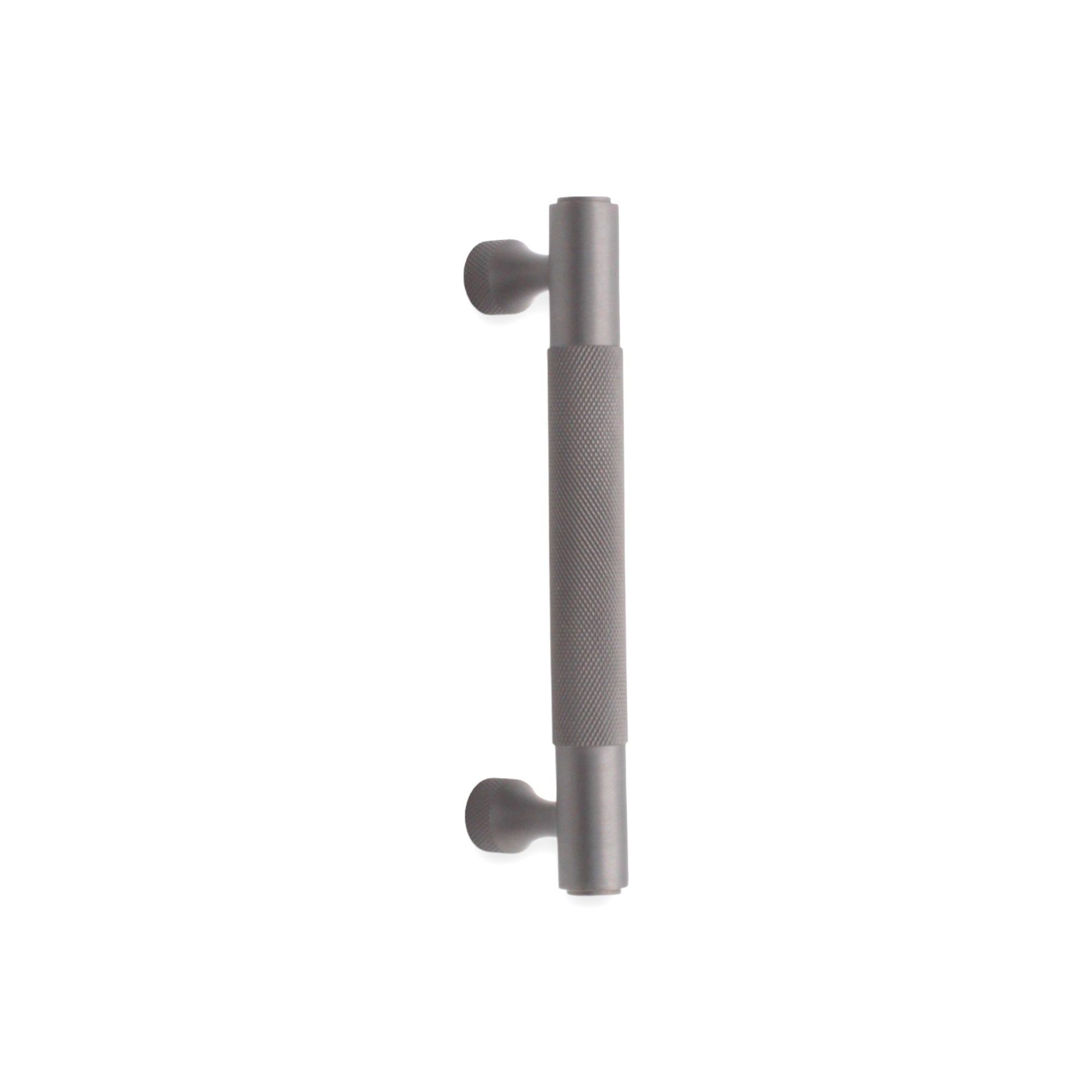 Knurled Bar Handles Medium Gunmetal Grey