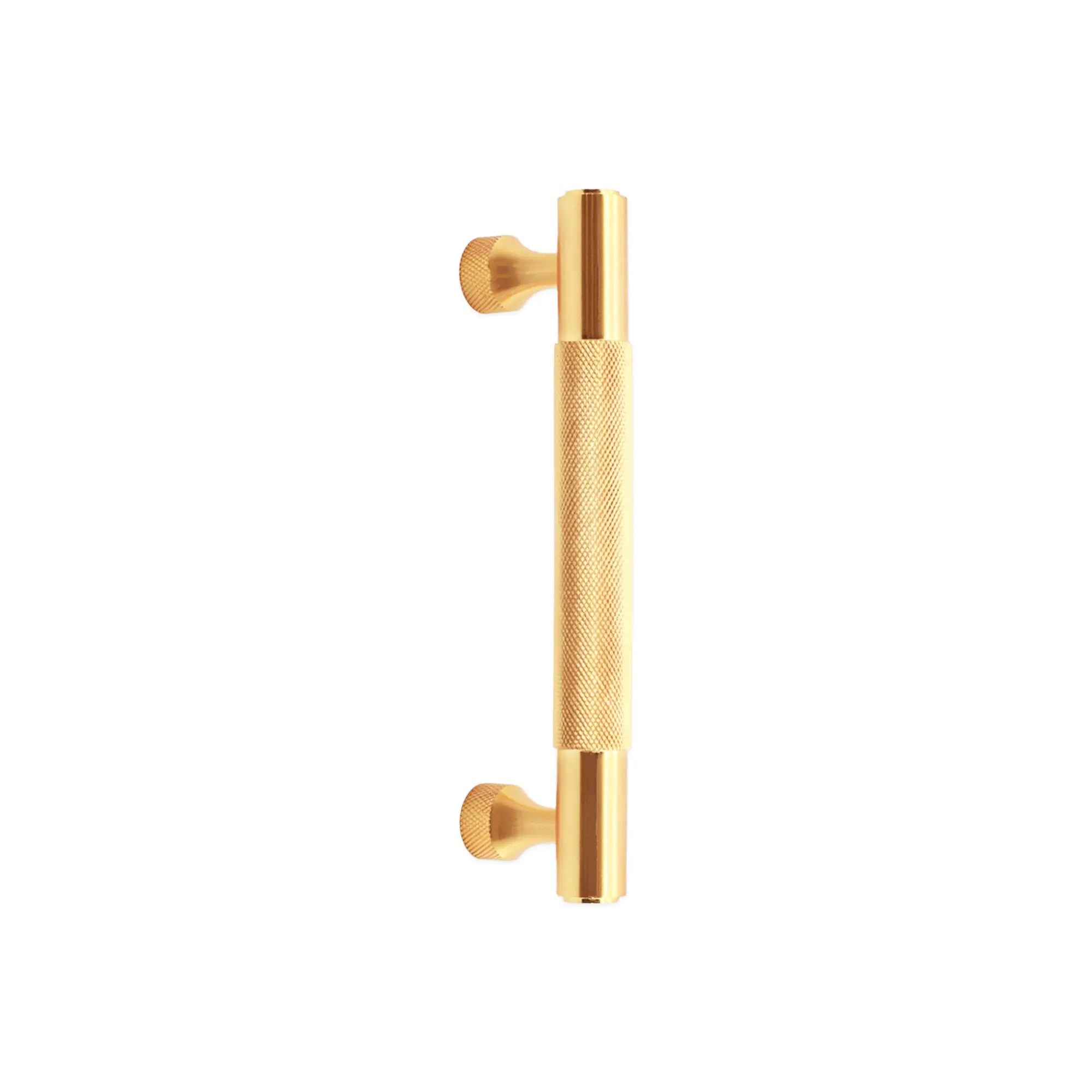 Knurled Bar Handles Medium Satin Brass Spira