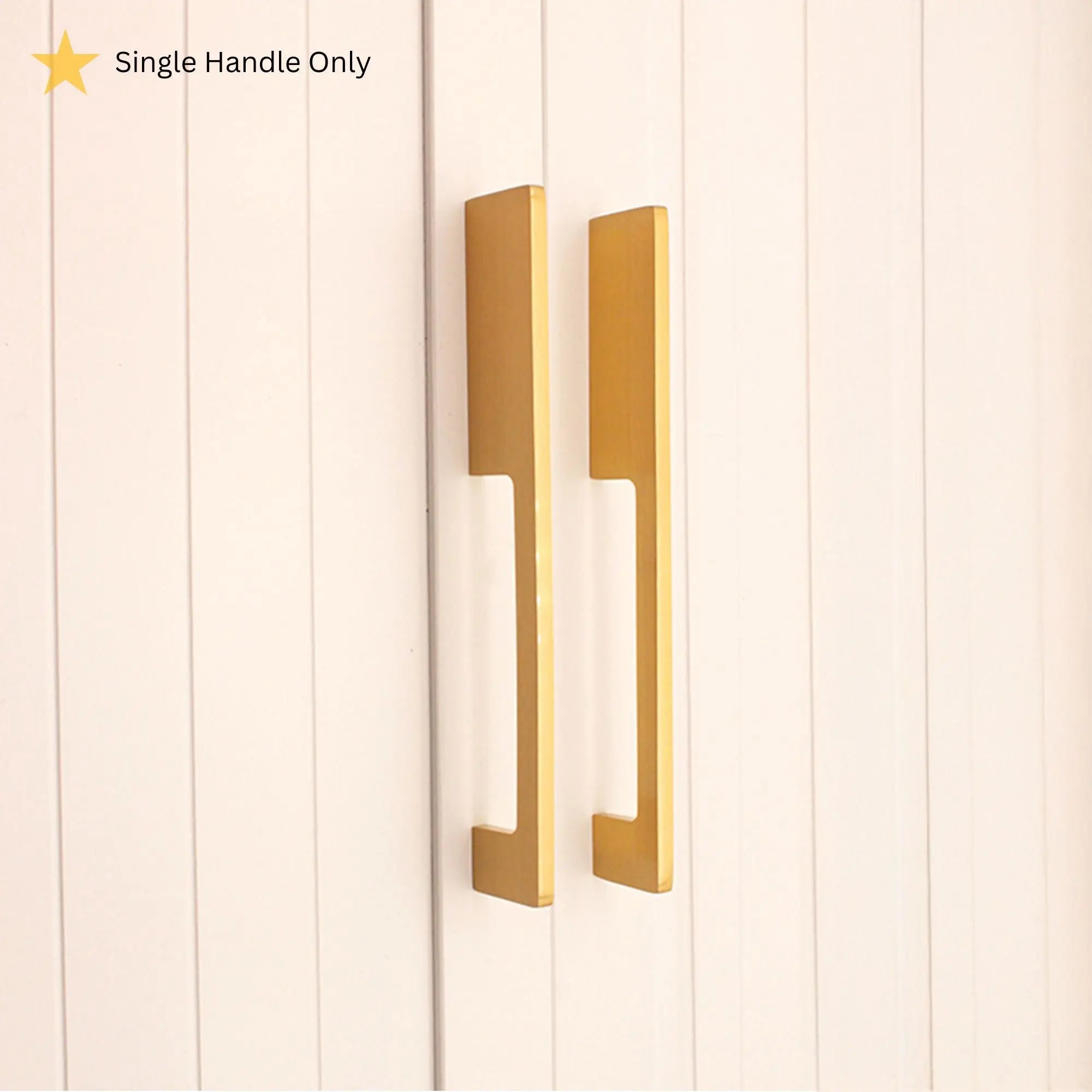 Sleek Bar Handles Satin Brass Small Spira