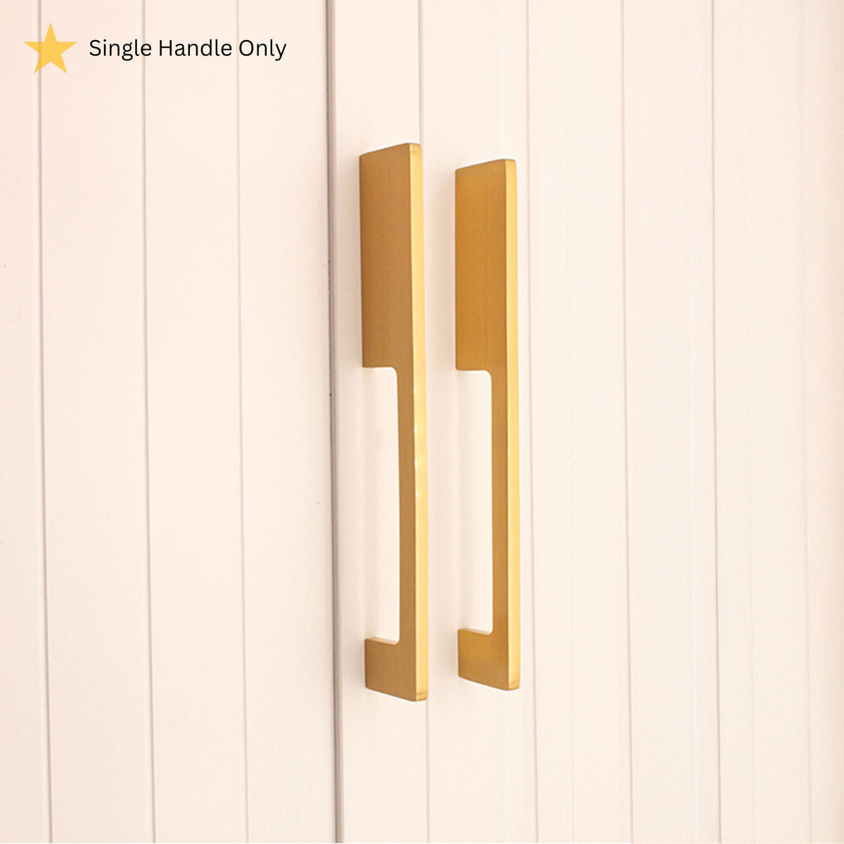 Sleek Bar Handles Satin Brass Large