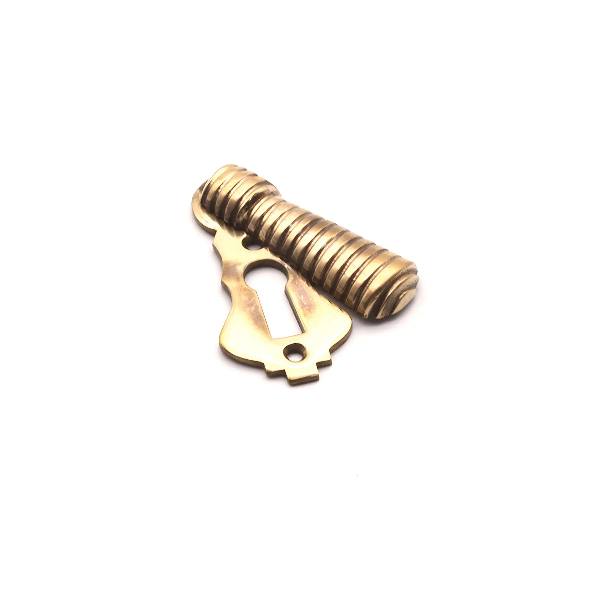 Beehive Escutcheon Aged Brass Spira