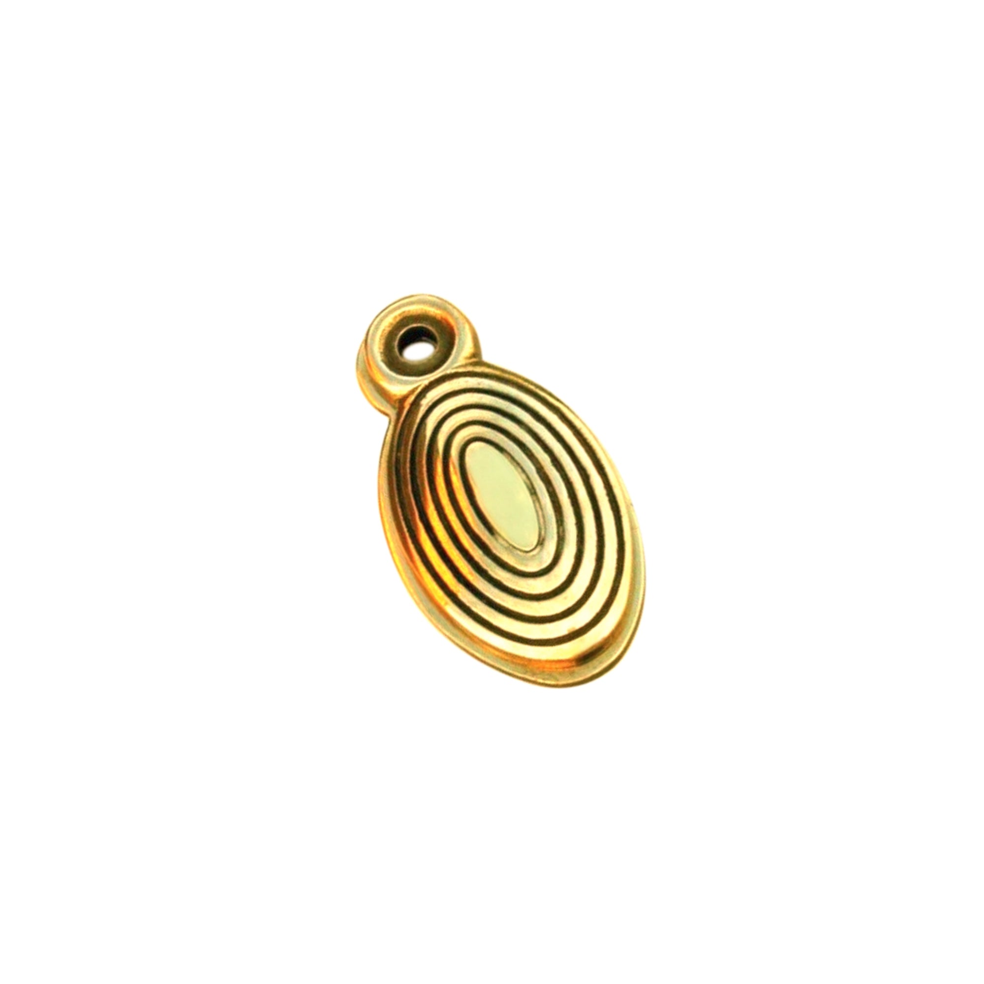 Oval Beehive Escutcheon Aged Brass