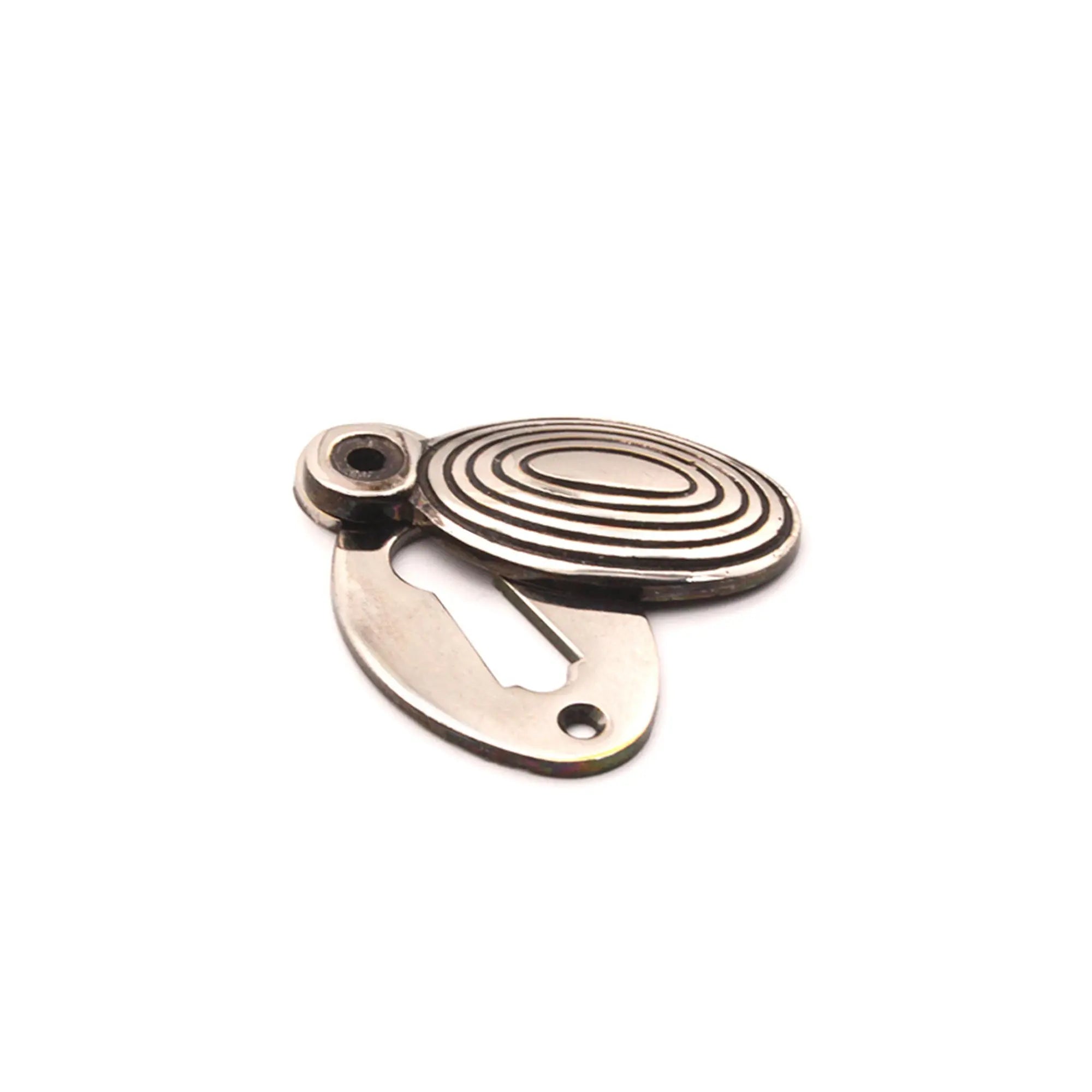 Oval Beehive Escutcheon Aged Nickel Spira