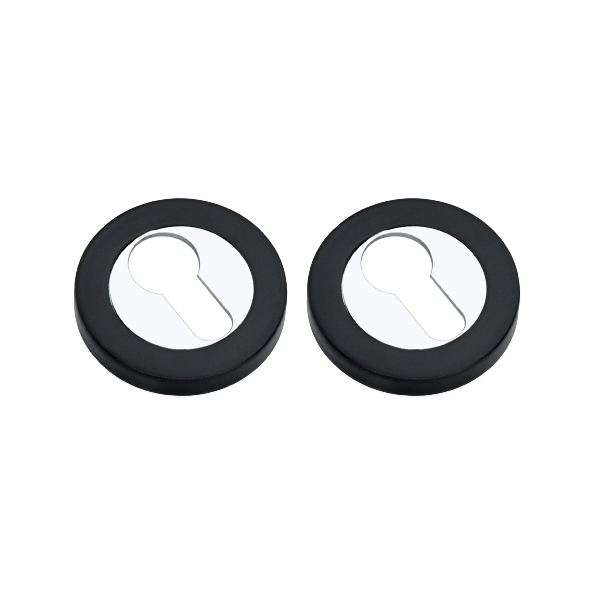 Euro Profile Escutcheon Black/Chrome