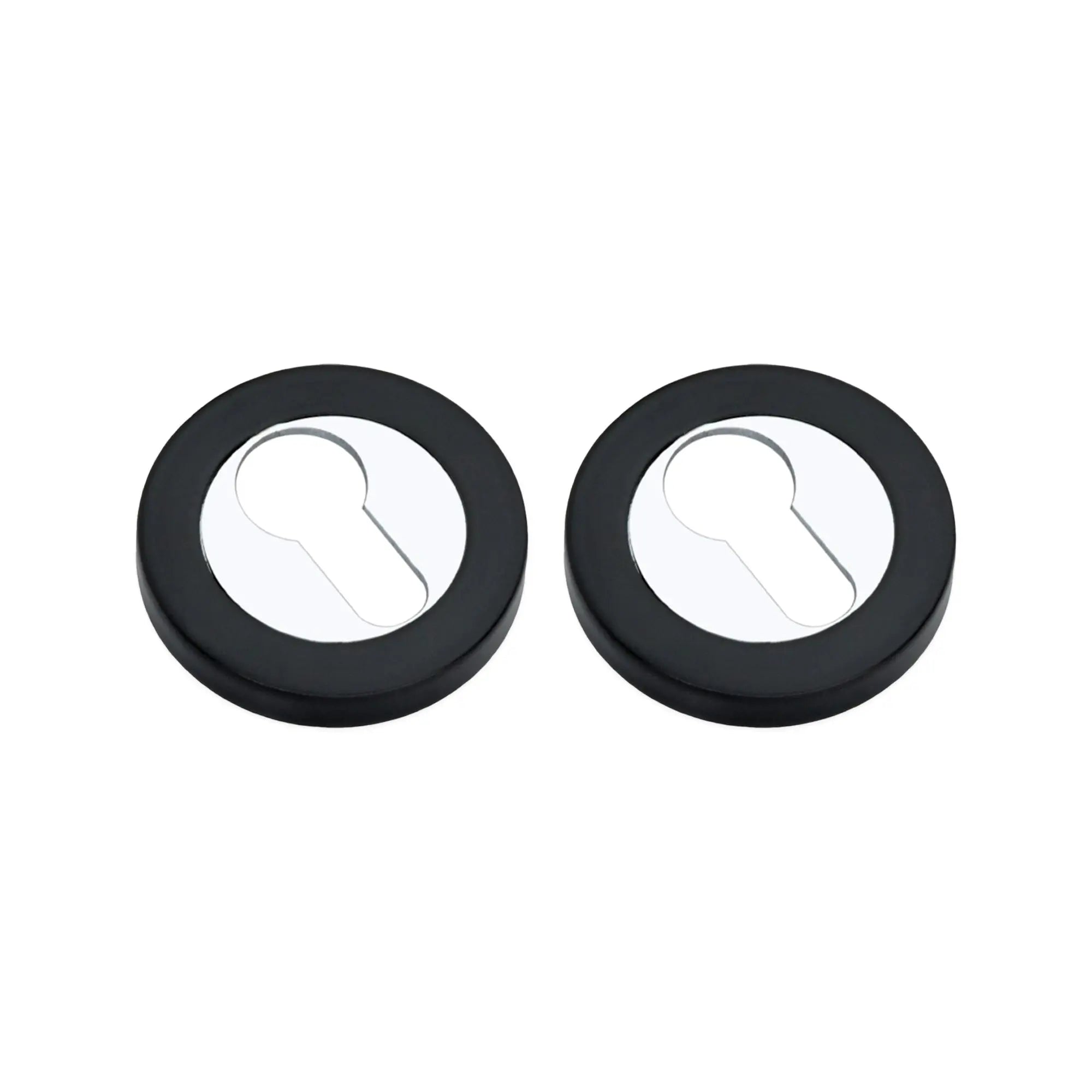 Euro Profile Escutcheon Black/Chrome Spira