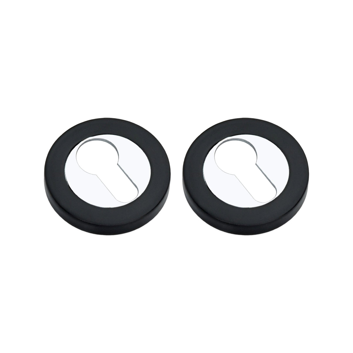 Euro Profile Escutcheon Black/Chrome