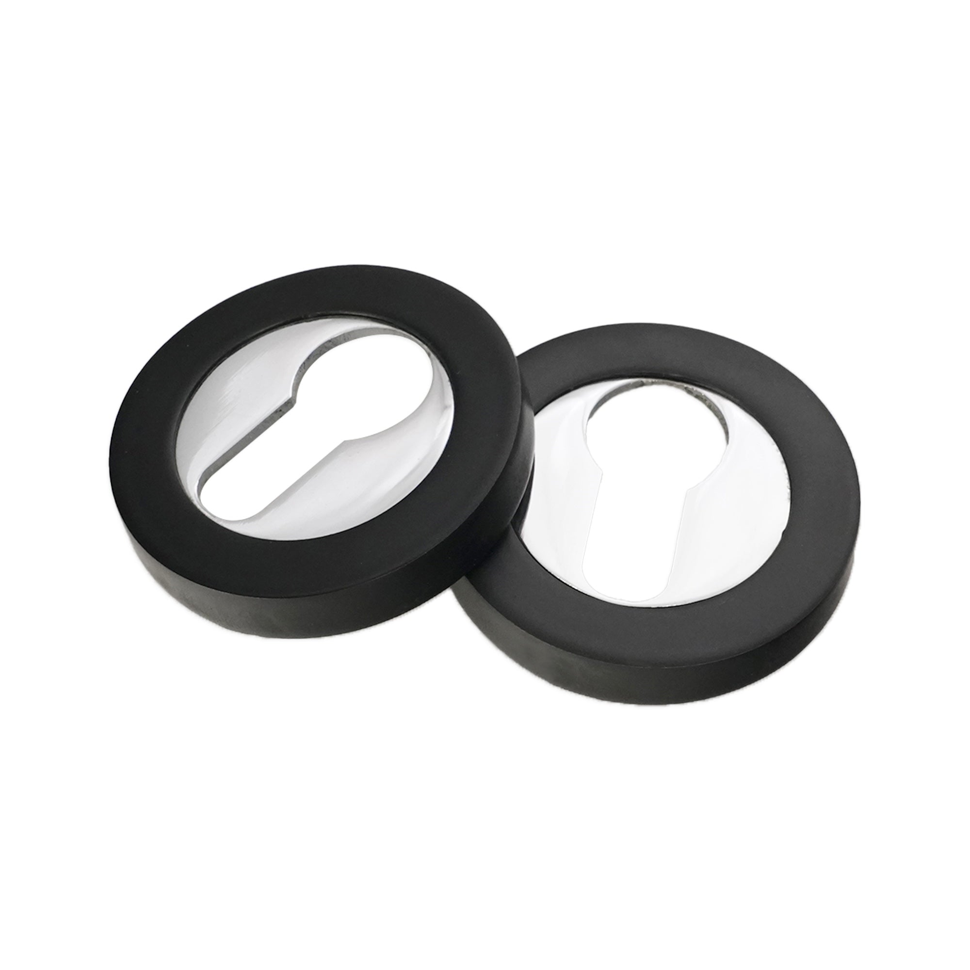 Euro Profile Escutcheon Black/Chrome