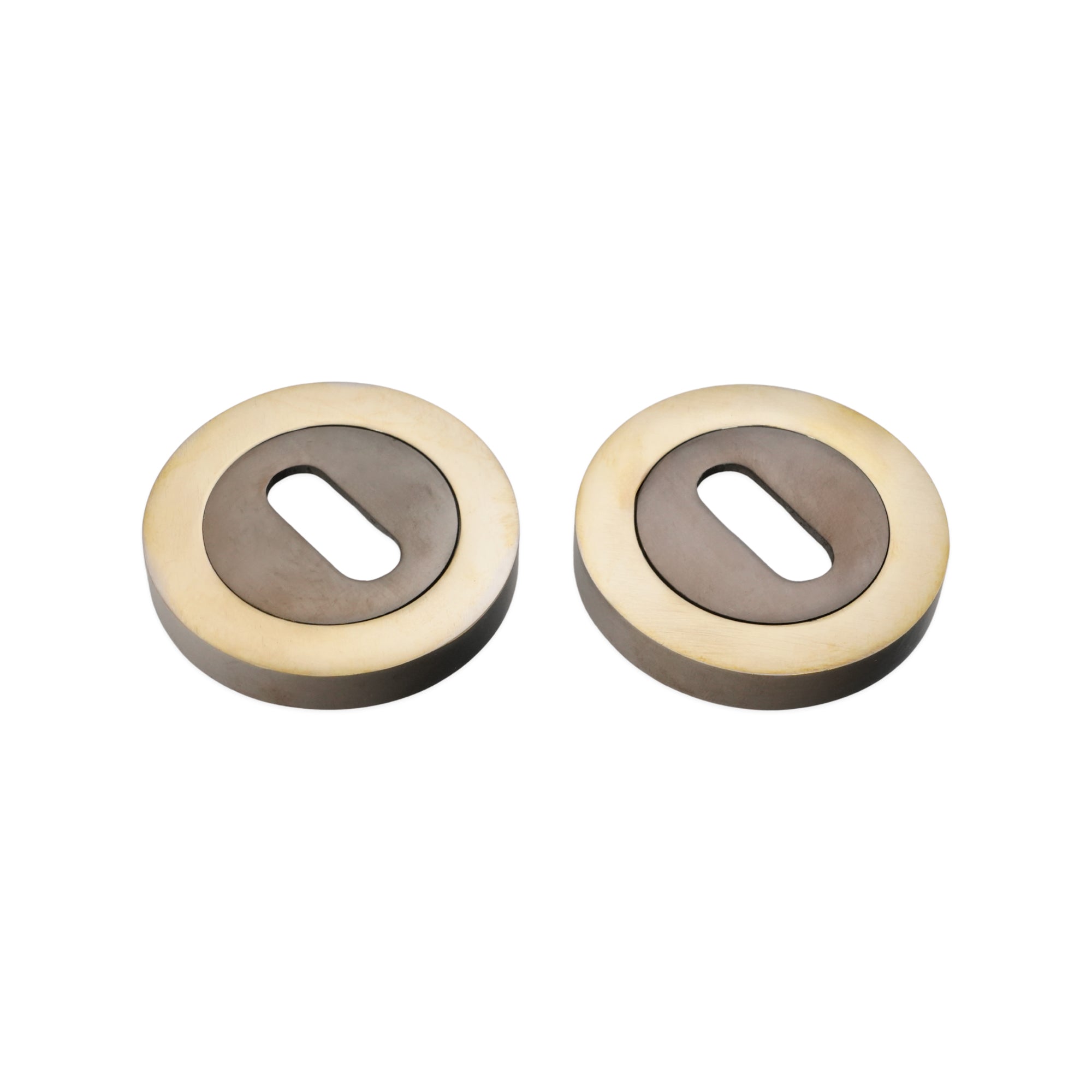 Oval Standard Escutcheon Aged Brass