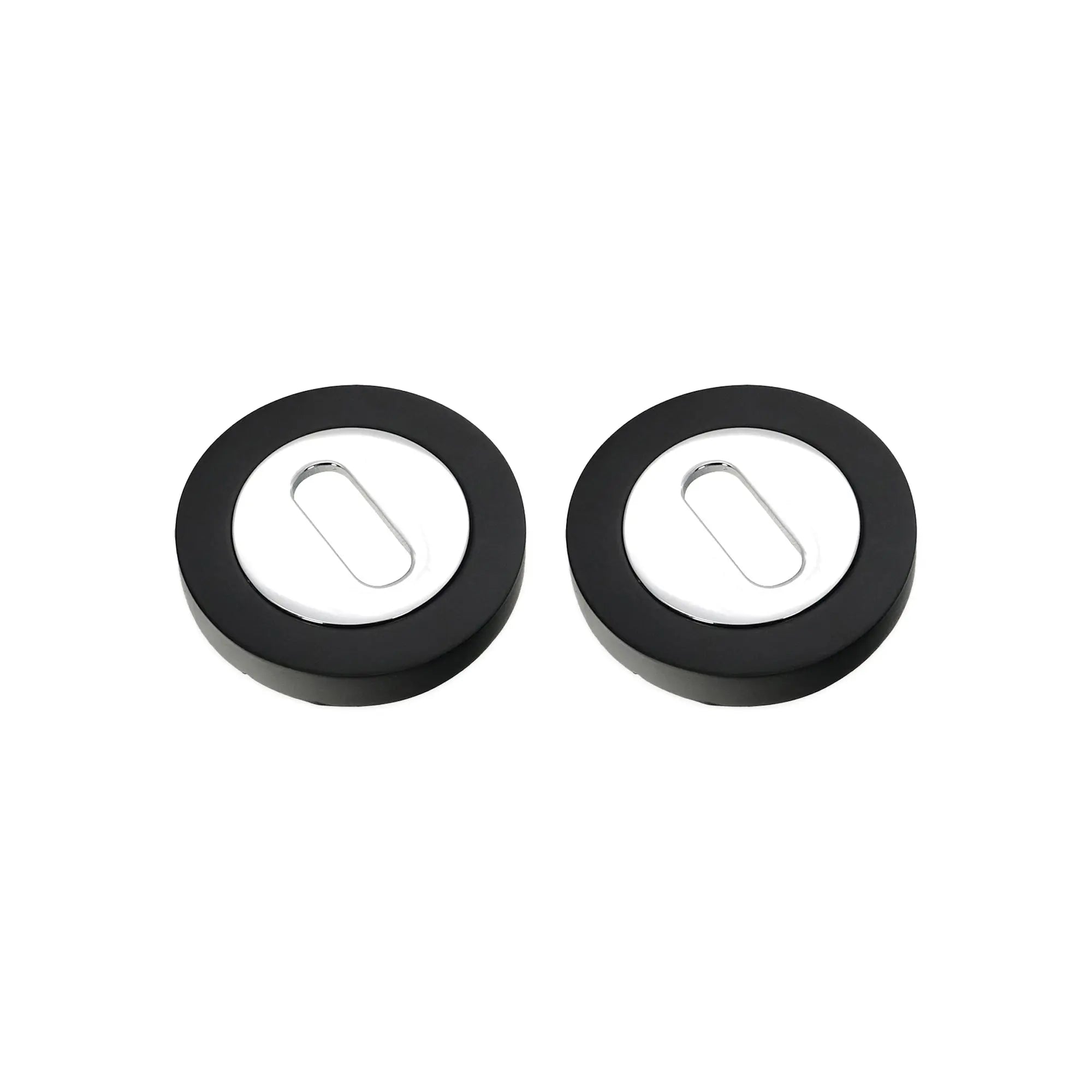 Oval Standard Escutcheon Black/Chrome Spira