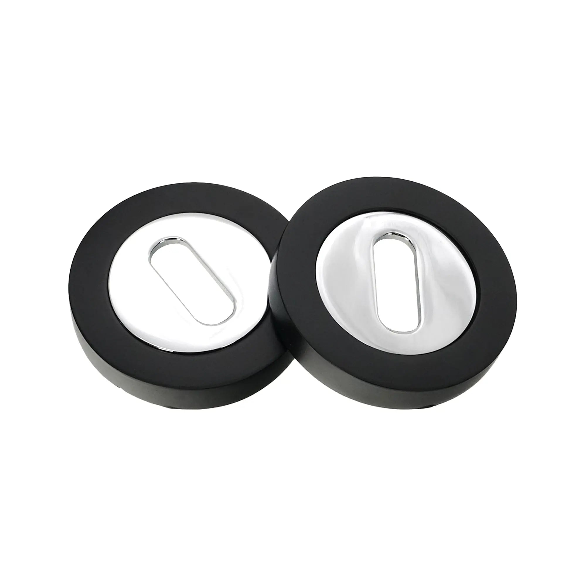 Oval Standard Escutcheon Black/Chrome Spira