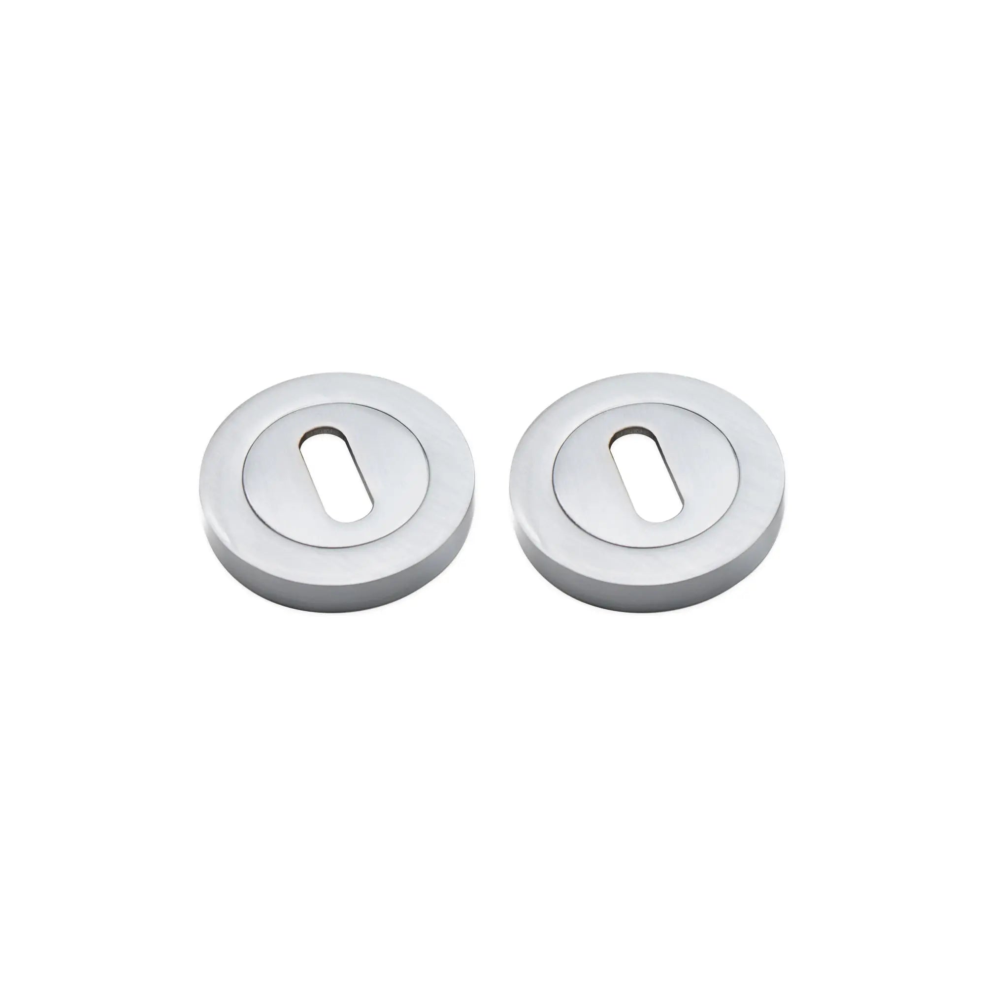Oval Standard Escutcheon Satin Chrome Spira