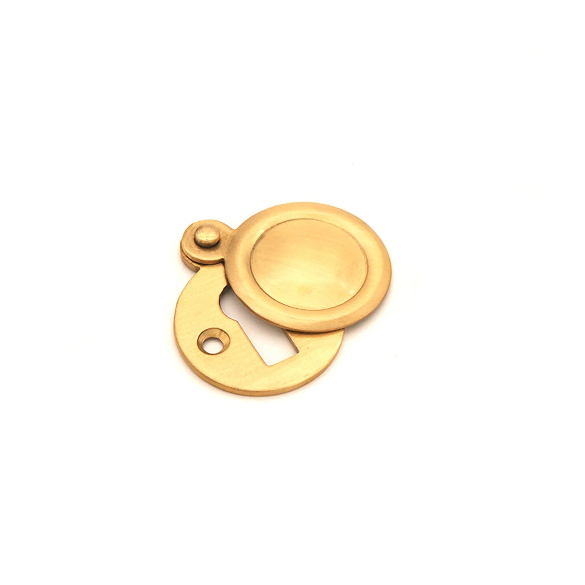 Victorian Key hole Covered Satin Brass Spira
