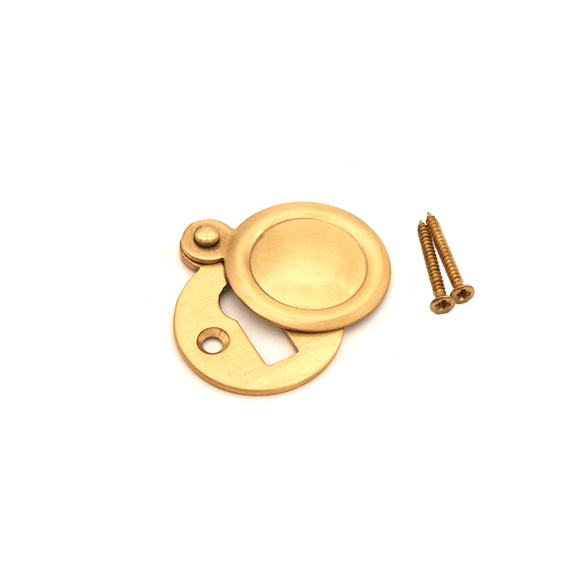 Victorian Key hole Covered Satin Brass Spira