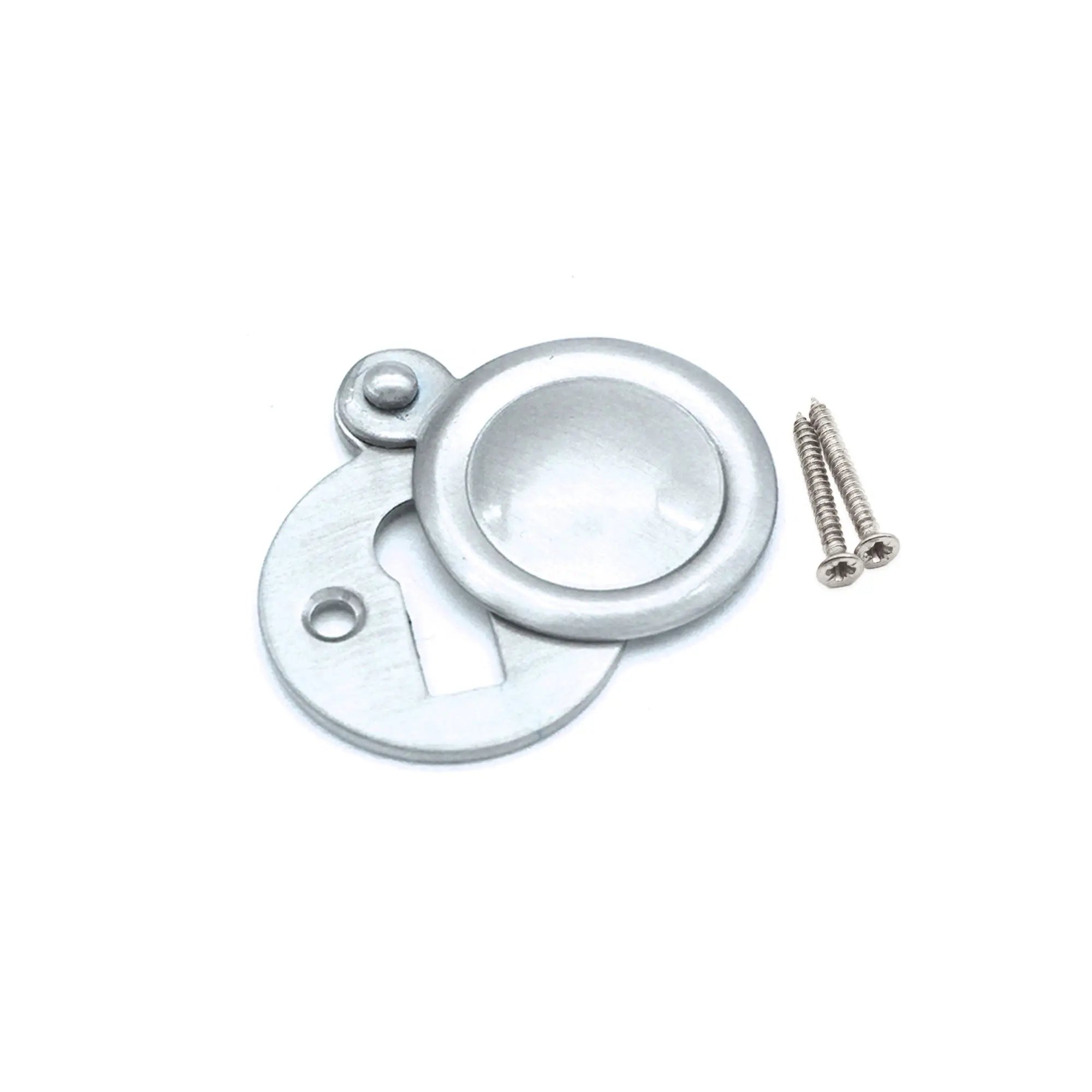 Victorian Key hole Covered Satin Chrome Spira