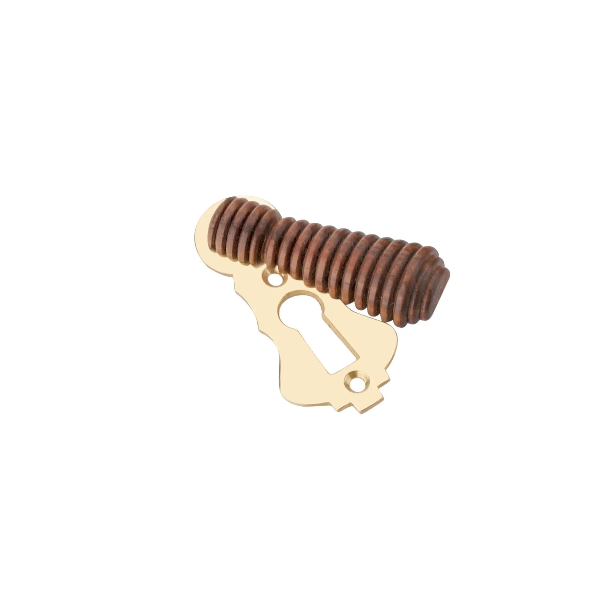 Rosewood Beehive Escutcheon Aged Brass Spira