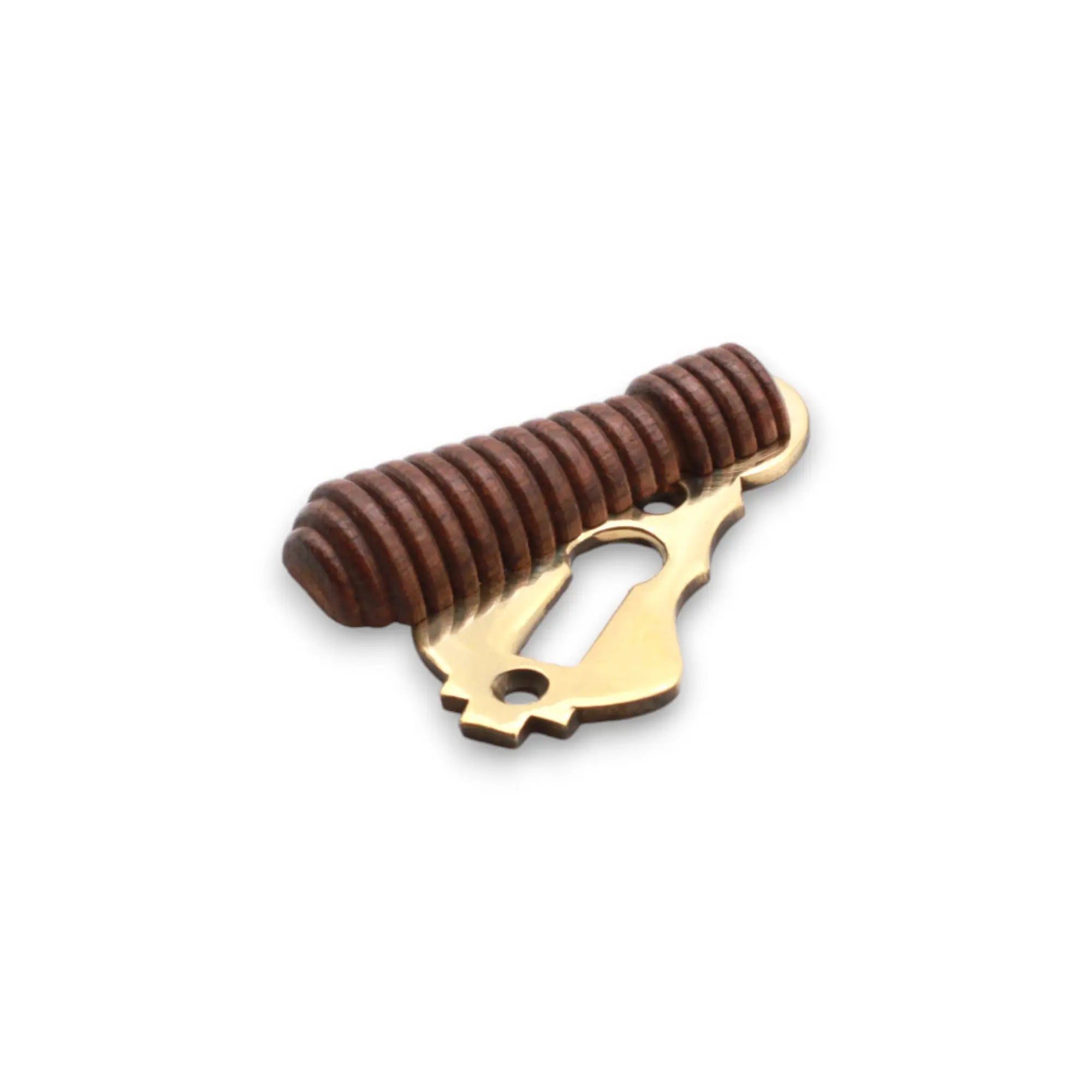 Rosewood Beehive Escutcheon Polished Brass Spira