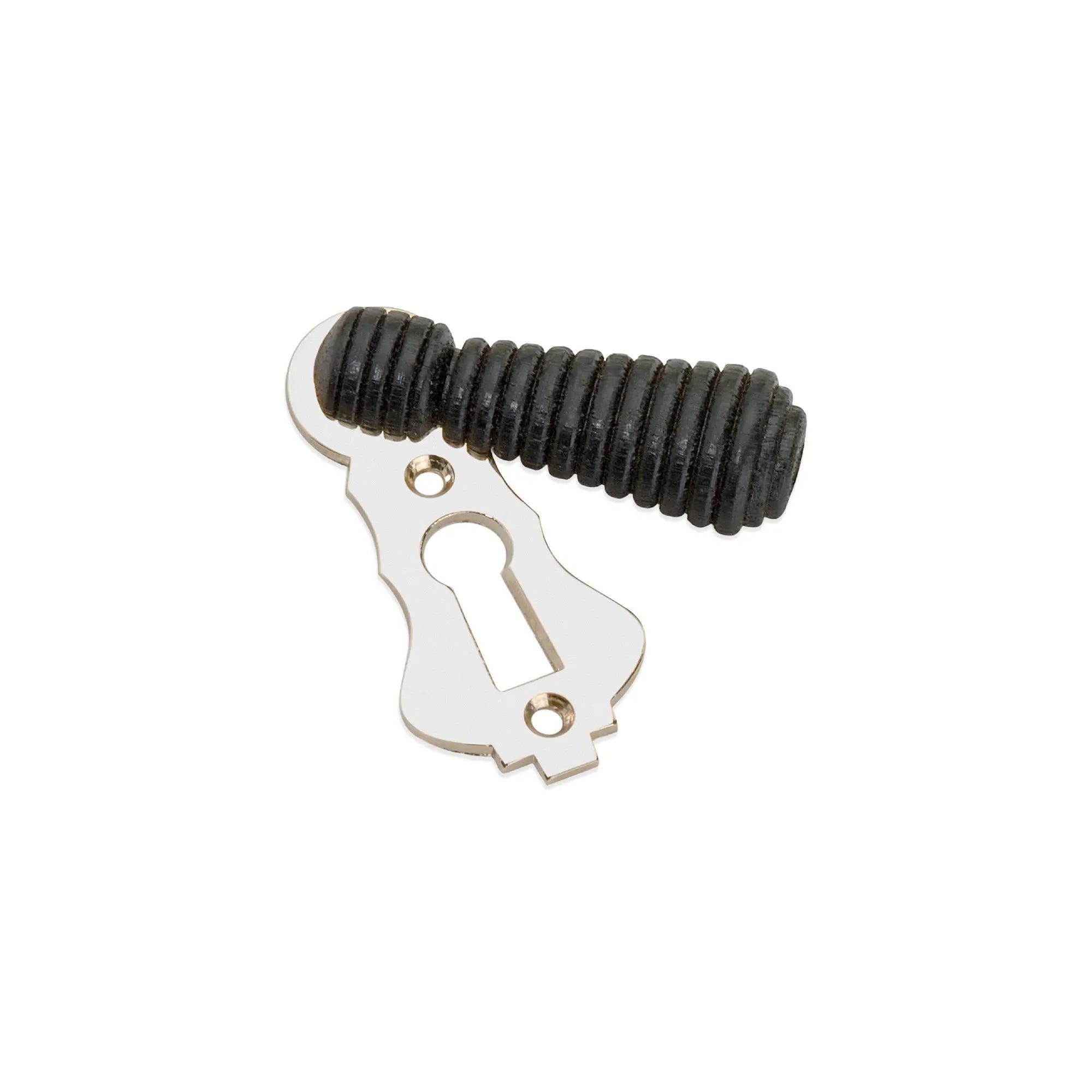 Ebonised Beehive Escutcheon Polished Nickel Spira