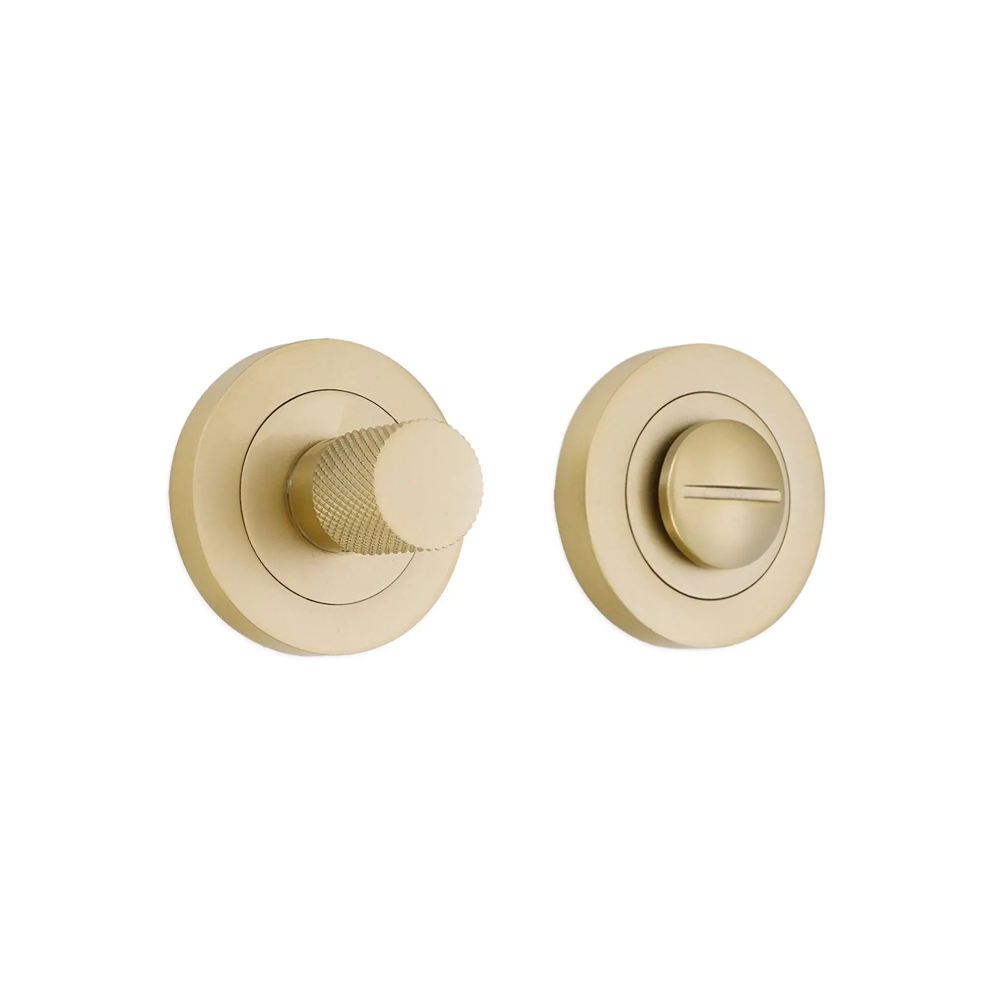 Connaught Knurled Turn & Release Satin Brass Spira