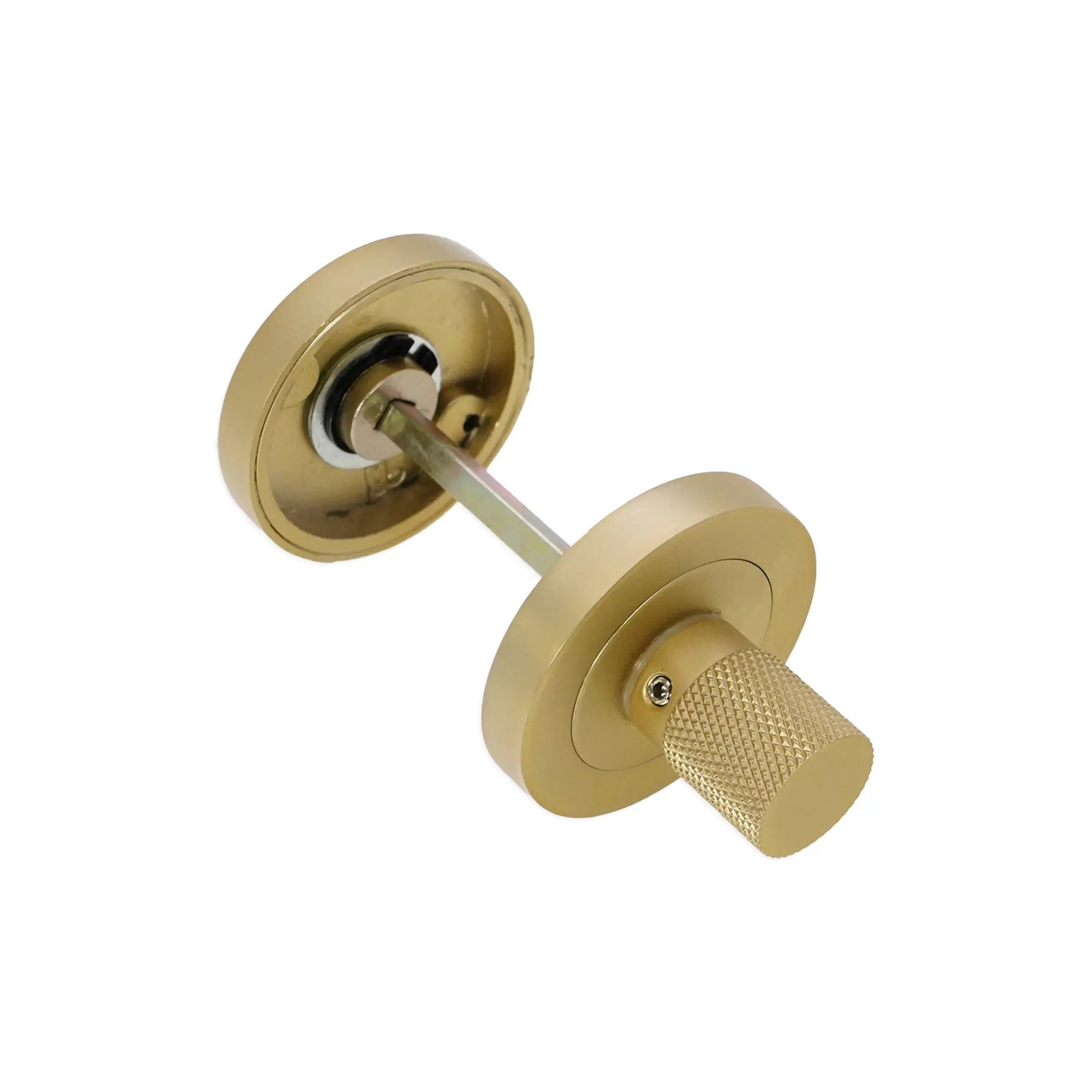 Connaught Knurled Turn & Release Satin Brass Spira