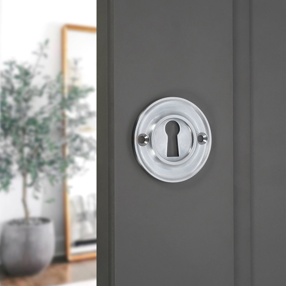 Slimline Standard Escutcheon Satin Chrome