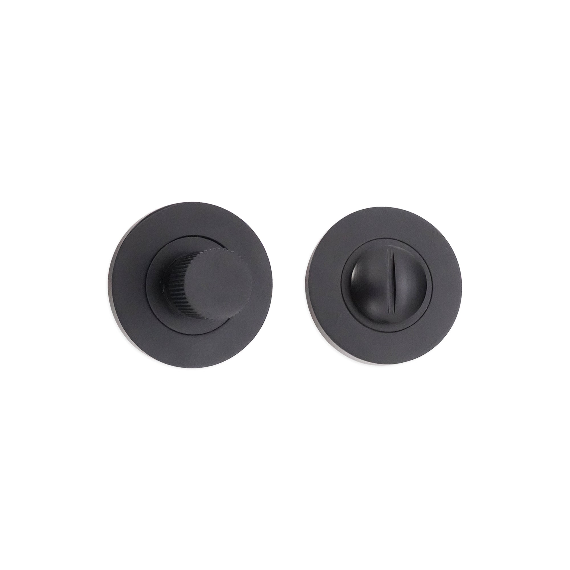Linear Knurlmond Thumb Turn & Release Matt Black