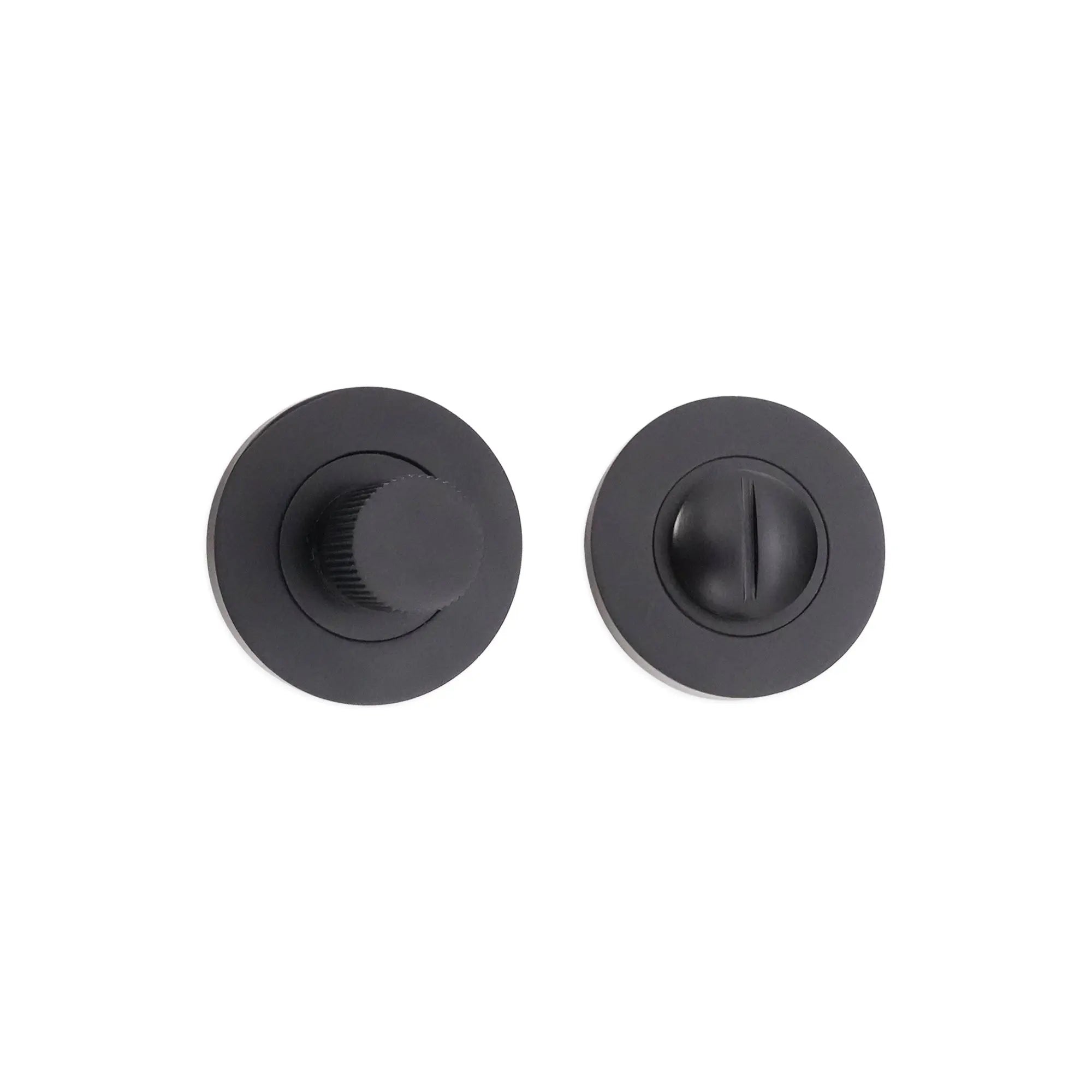 Linear Knurlmond Thumb Turn & Release Matt Black Spira