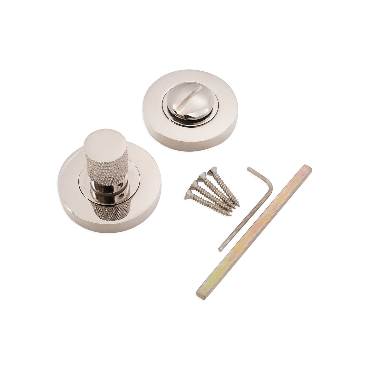 Jewel Knurlmond Thumb Turn & Release Polished Nickel
