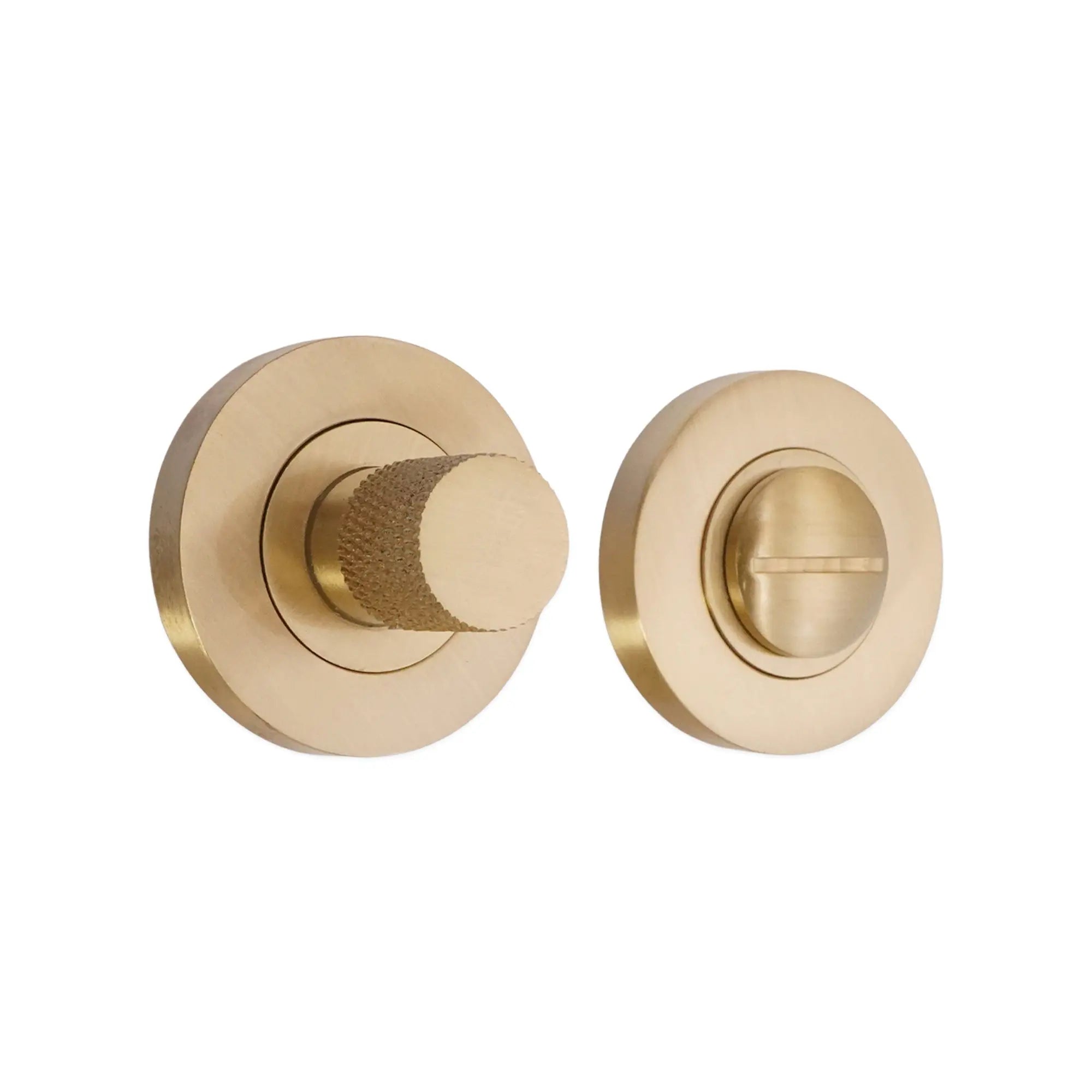 Jewel Knurlmond Thumb Turn & Release Satin Brass Spira