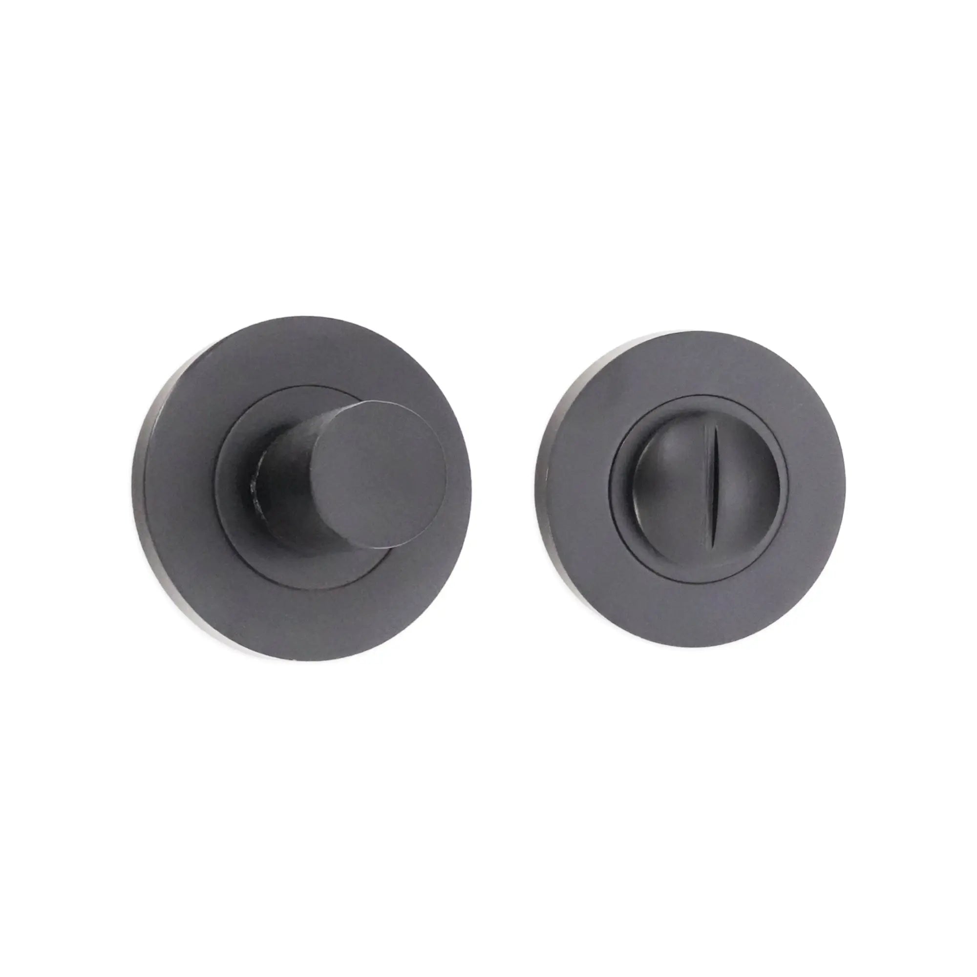 Hammered Knurlmond Thumb Turn & Release Matt Black Spira