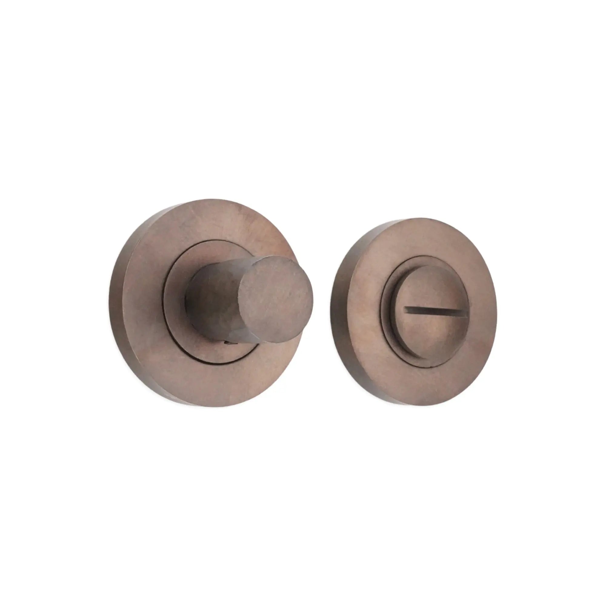 Hammered Knurlmond Thumb Turn & Release Matt Antique Spira