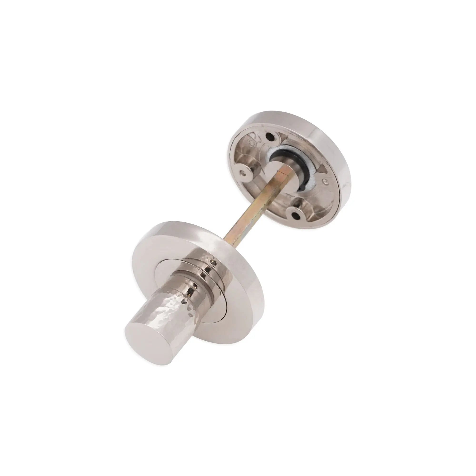 Hammered Knurlmond Thumb Turn & Release Polished Nickel Spira