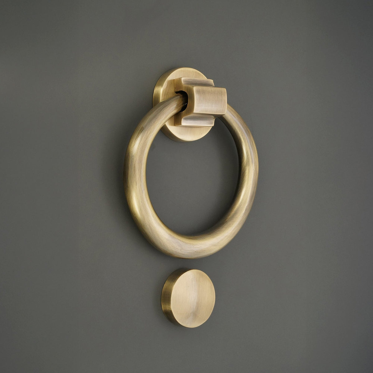 Ring Door Knocker 110mm Antique Brass