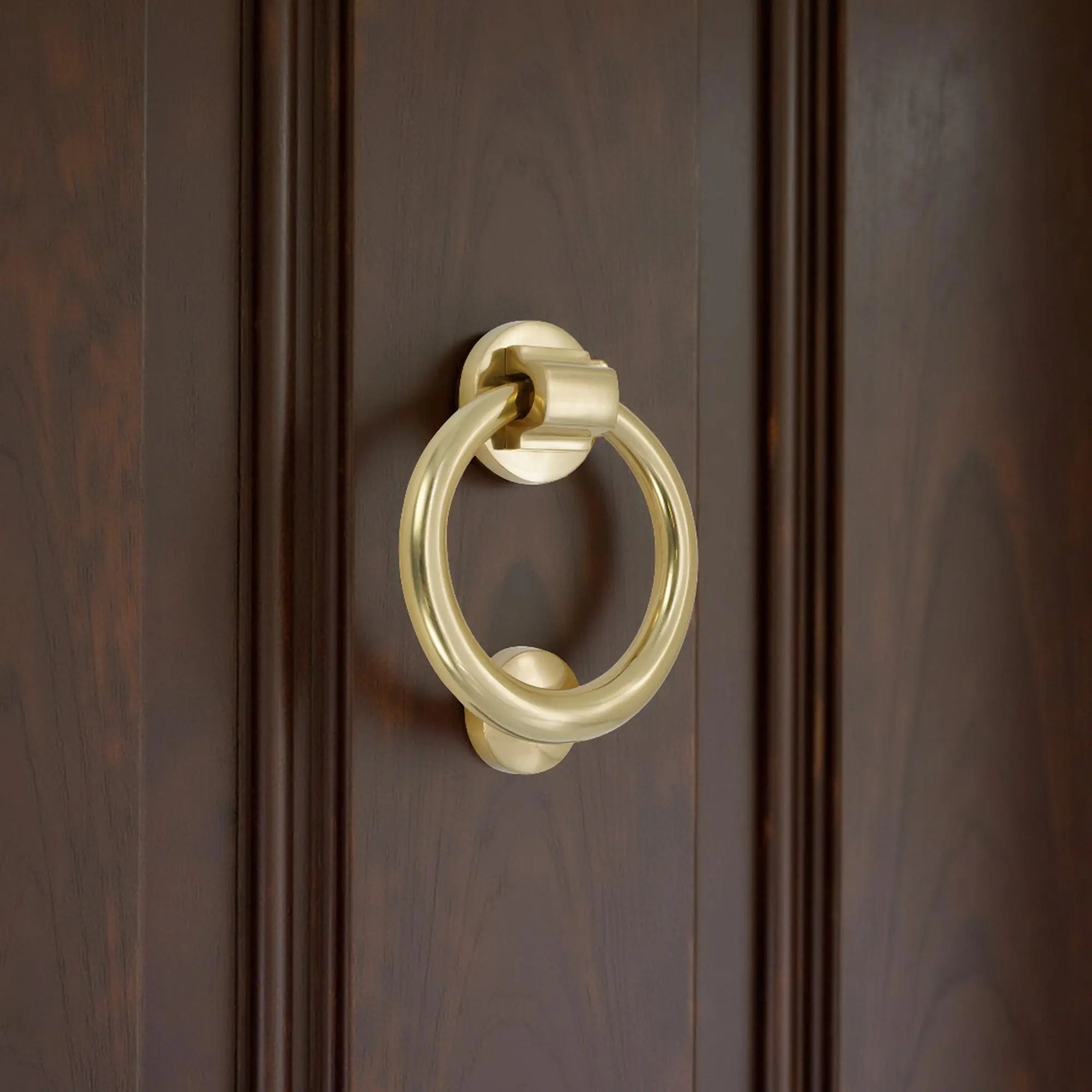 Ring Door Knocker 110mm Polished Brass Spira