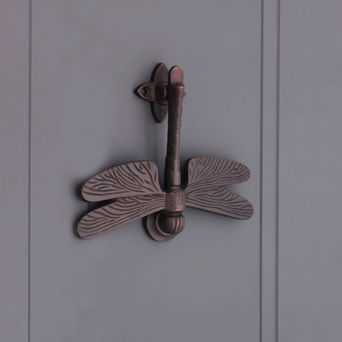 Dragonfly Door Knocker Aged Bronze Spira
