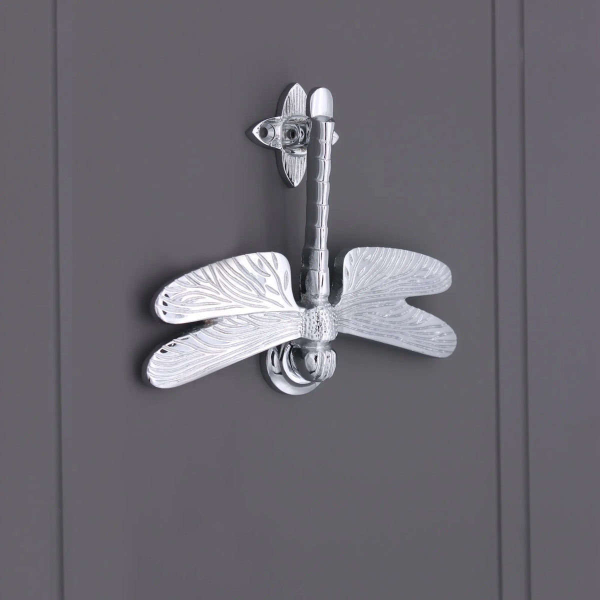 Dragonfly Door Knocker Polished Chrome Spira