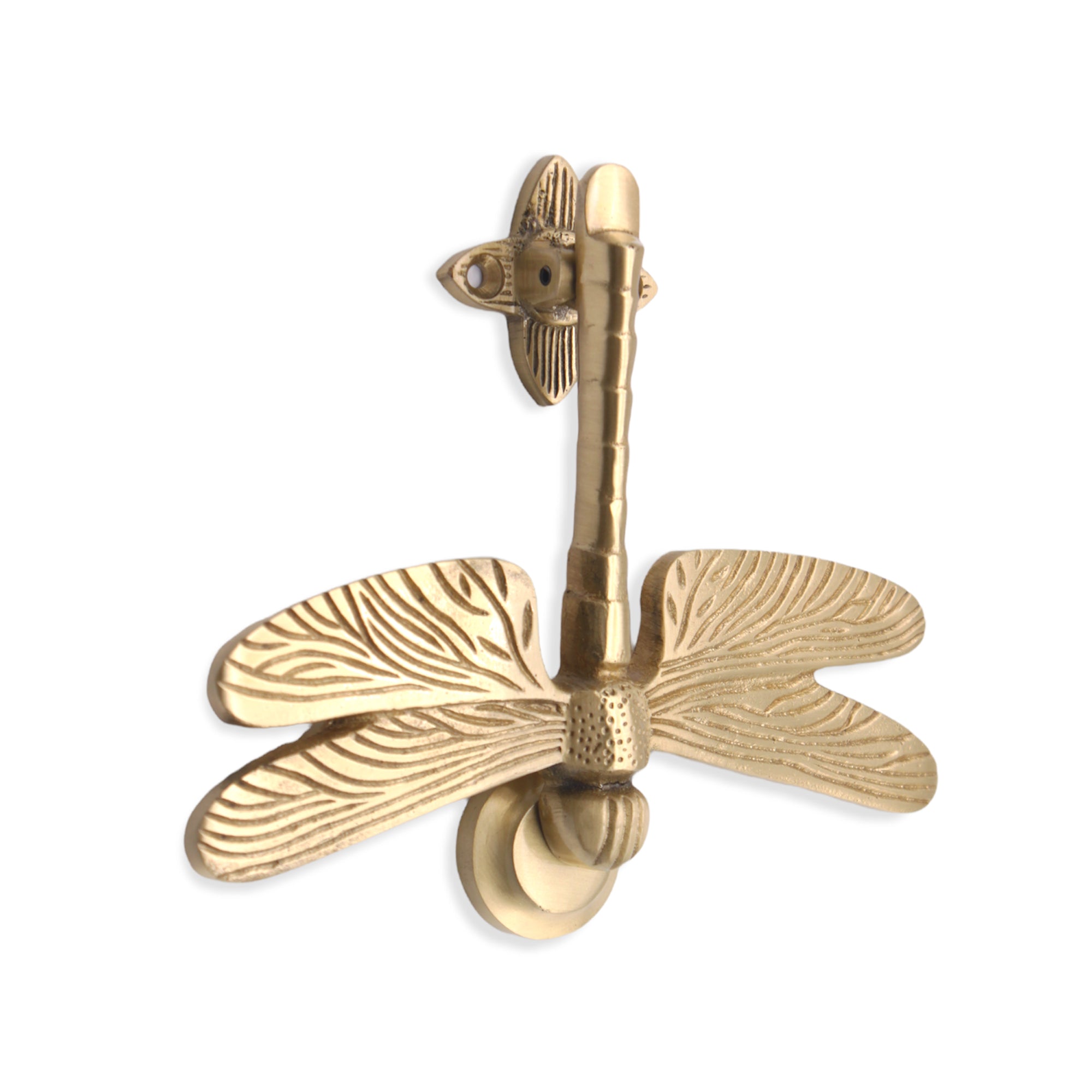 Dragonfly Door Knocker Satin Brass Spira