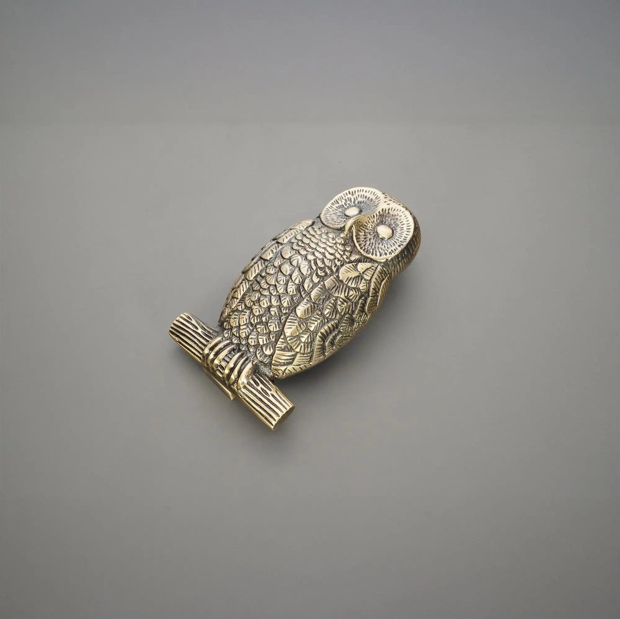 Owl Door Knocker Antique Brass Spira