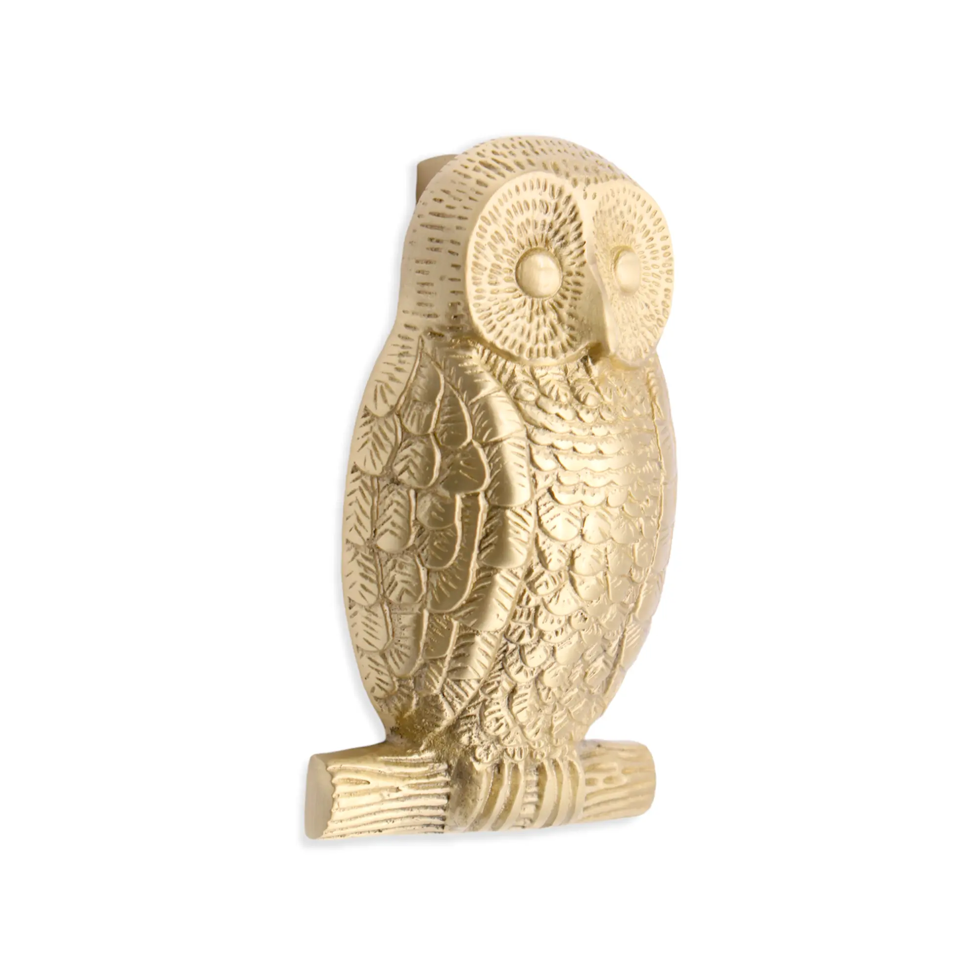 Owl Door Knocker Satin Brass Spira