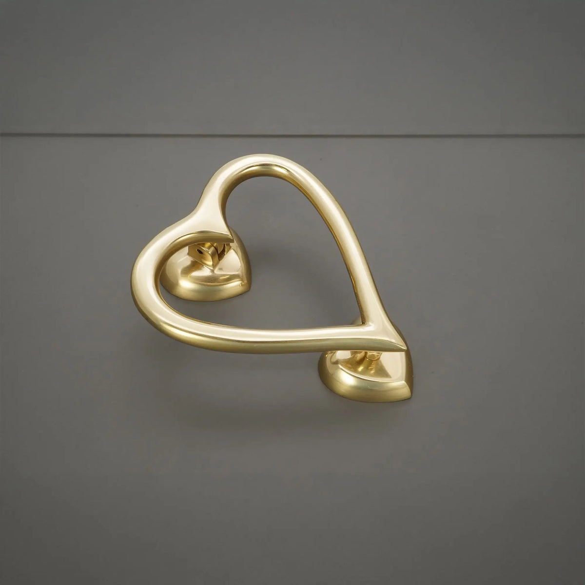 Heart Door Knocker Polished Brass Spira