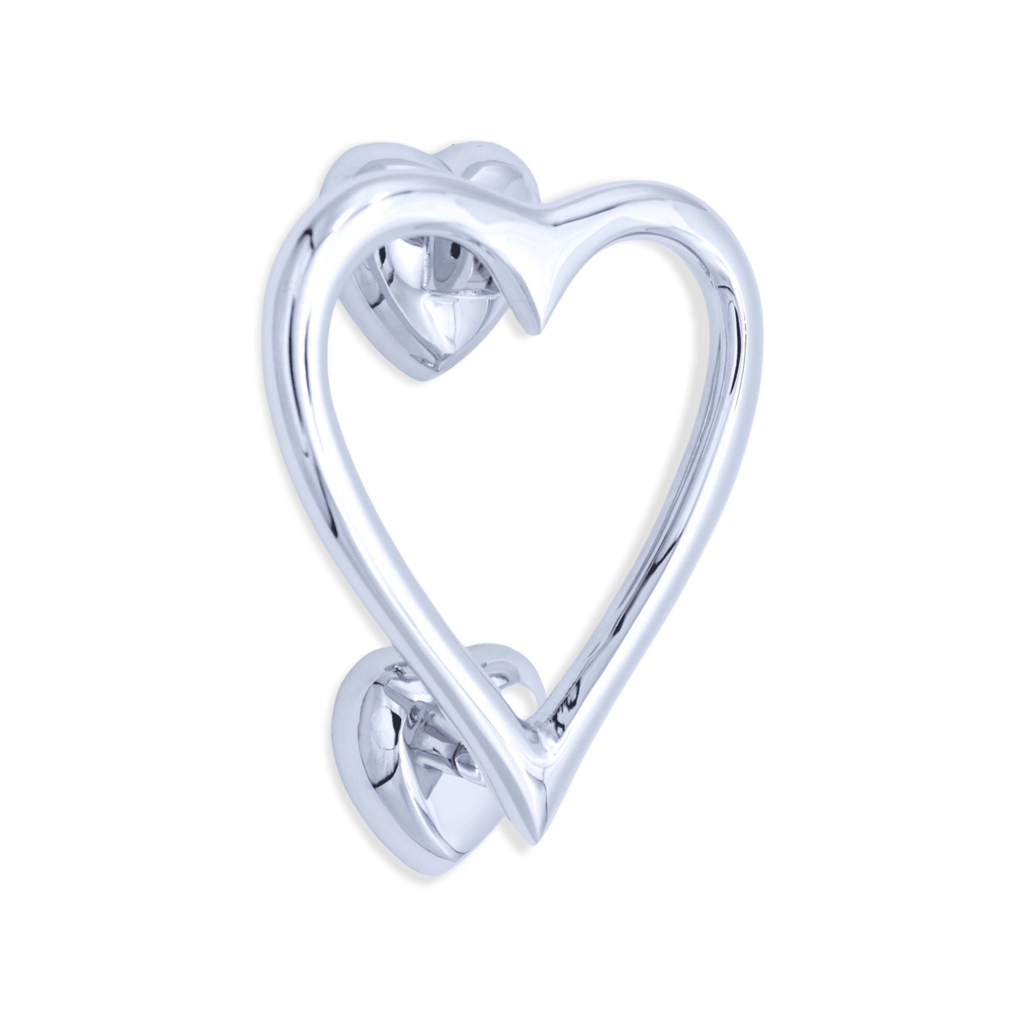 Heart Door Knocker Polished Chrome