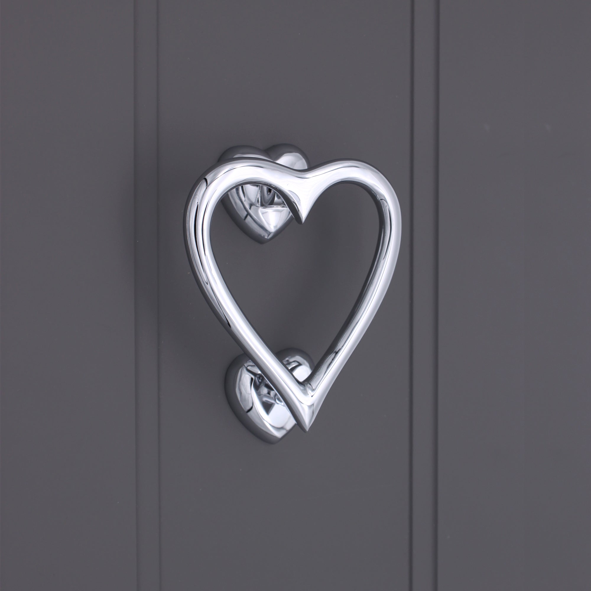Heart Door Knocker Polished Chrome