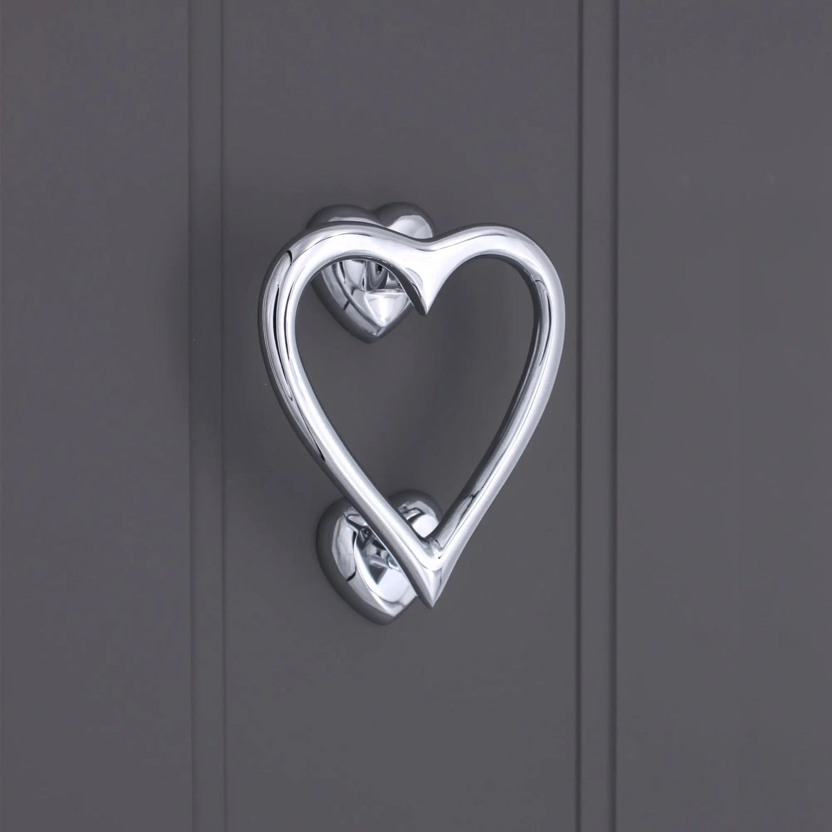 Heart Door Knocker Polished Chrome Spira