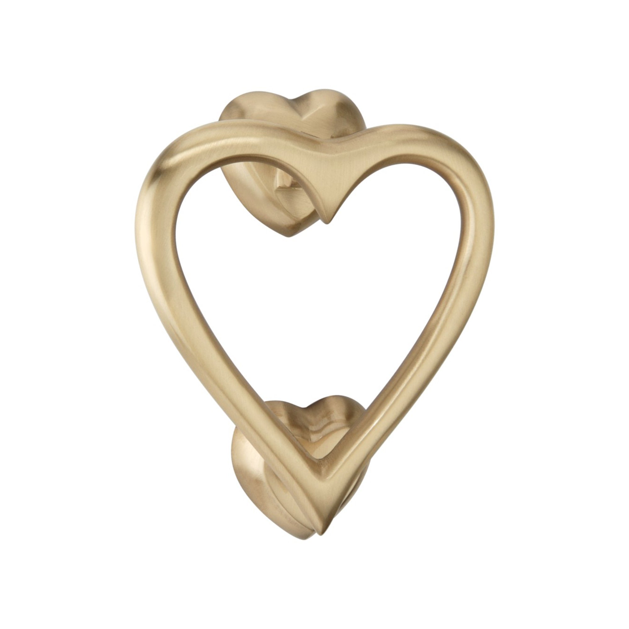Heart Door Knocker Satin Brass Spira