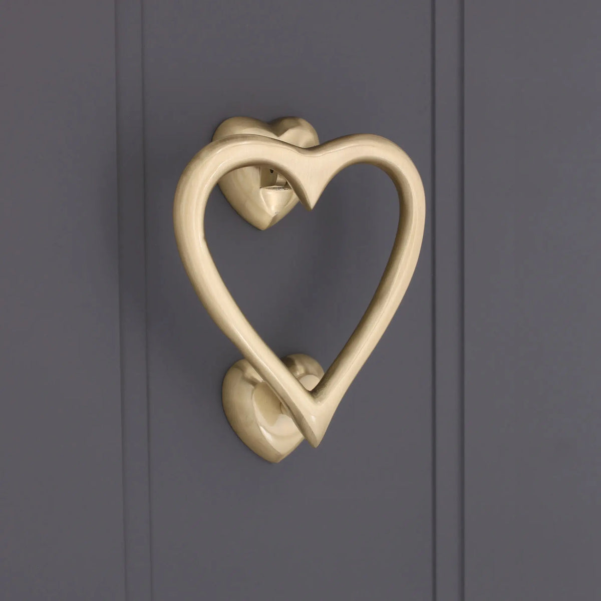 Heart Door Knocker Satin Brass Spira
