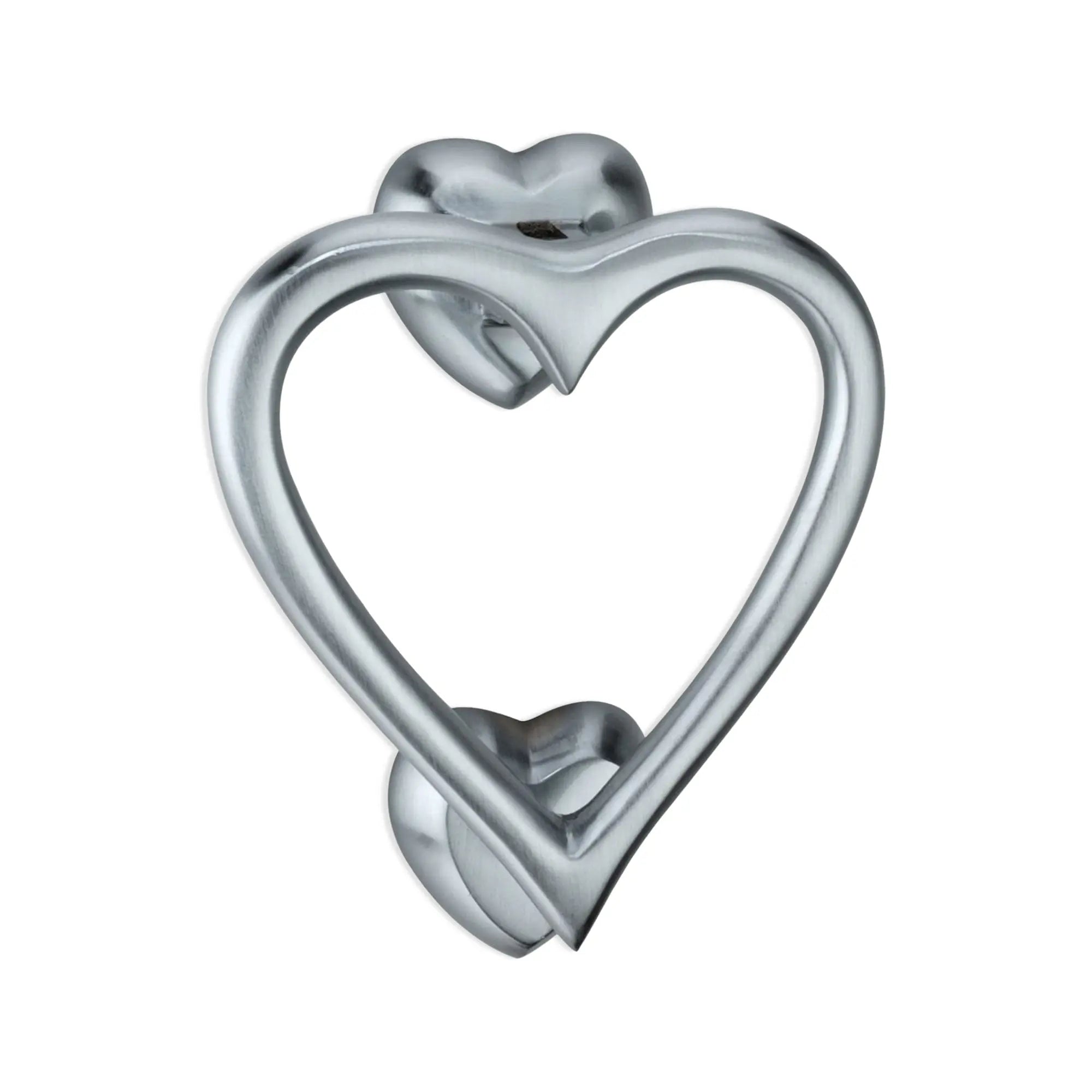 Heart Door Knocker Satin Chrome Spira