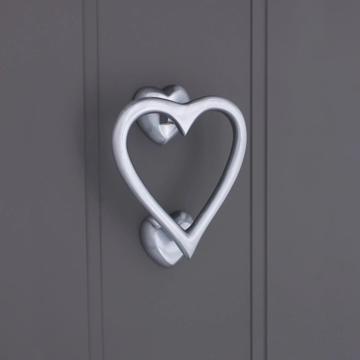 Heart Door Knocker Satin Chrome Spira